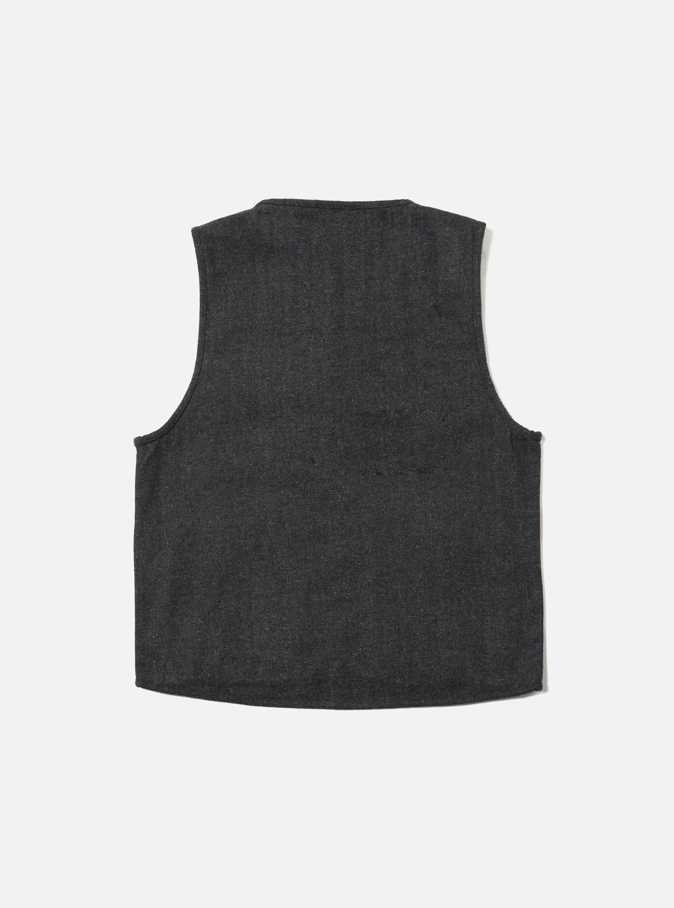 Grey Anders Wool Upcycled Parachute Liner Gilet - Image 5