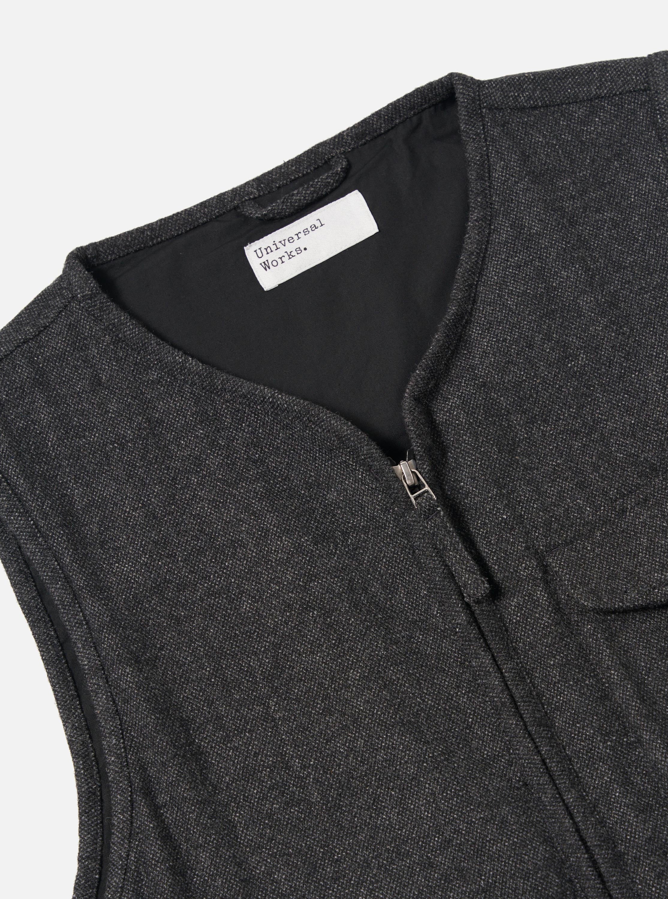 Grey Anders Wool Upcycled Parachute Liner Gilet - Image 6