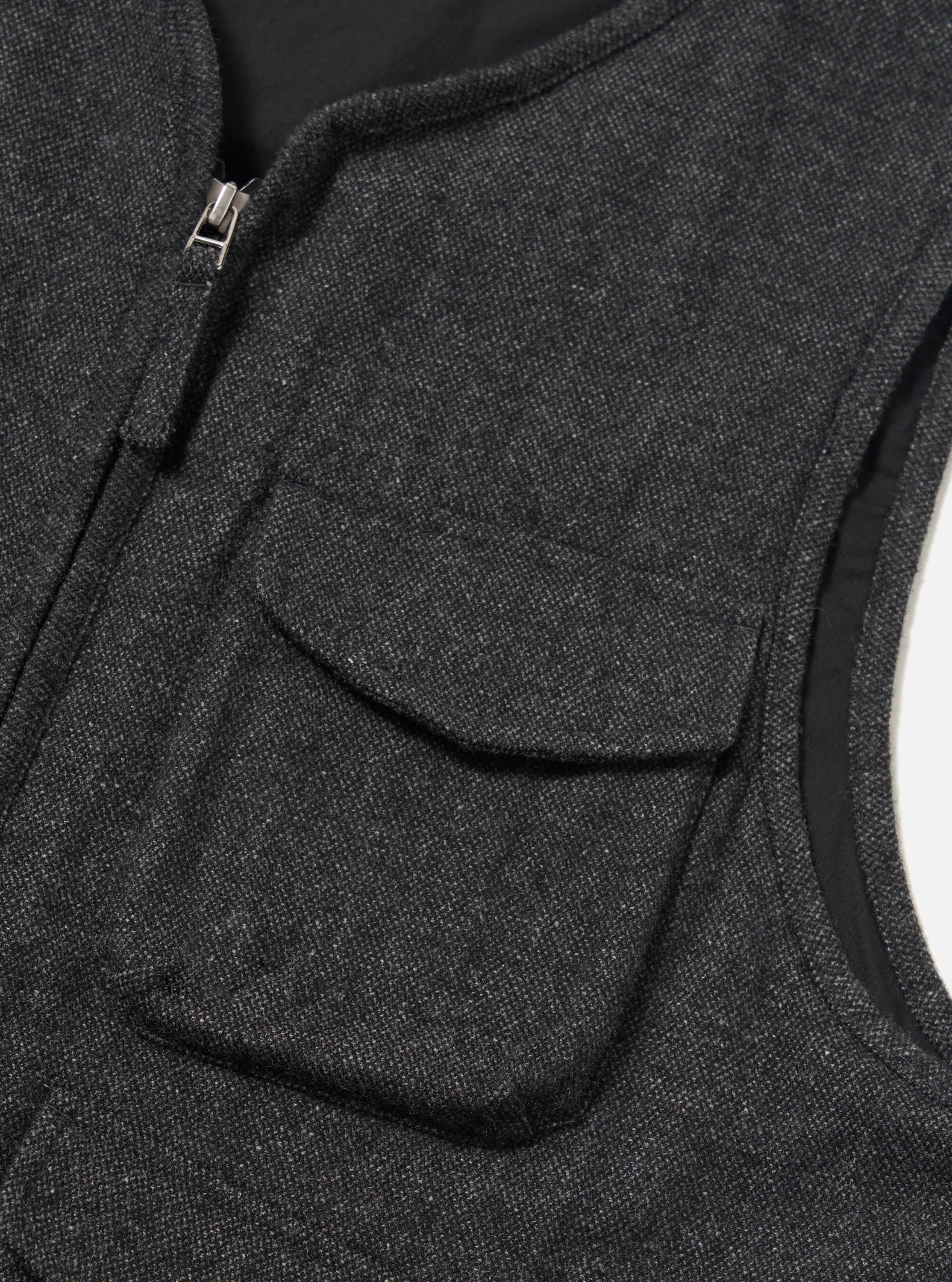 Grey Anders Wool Upcycled Parachute Liner Gilet - Image 7