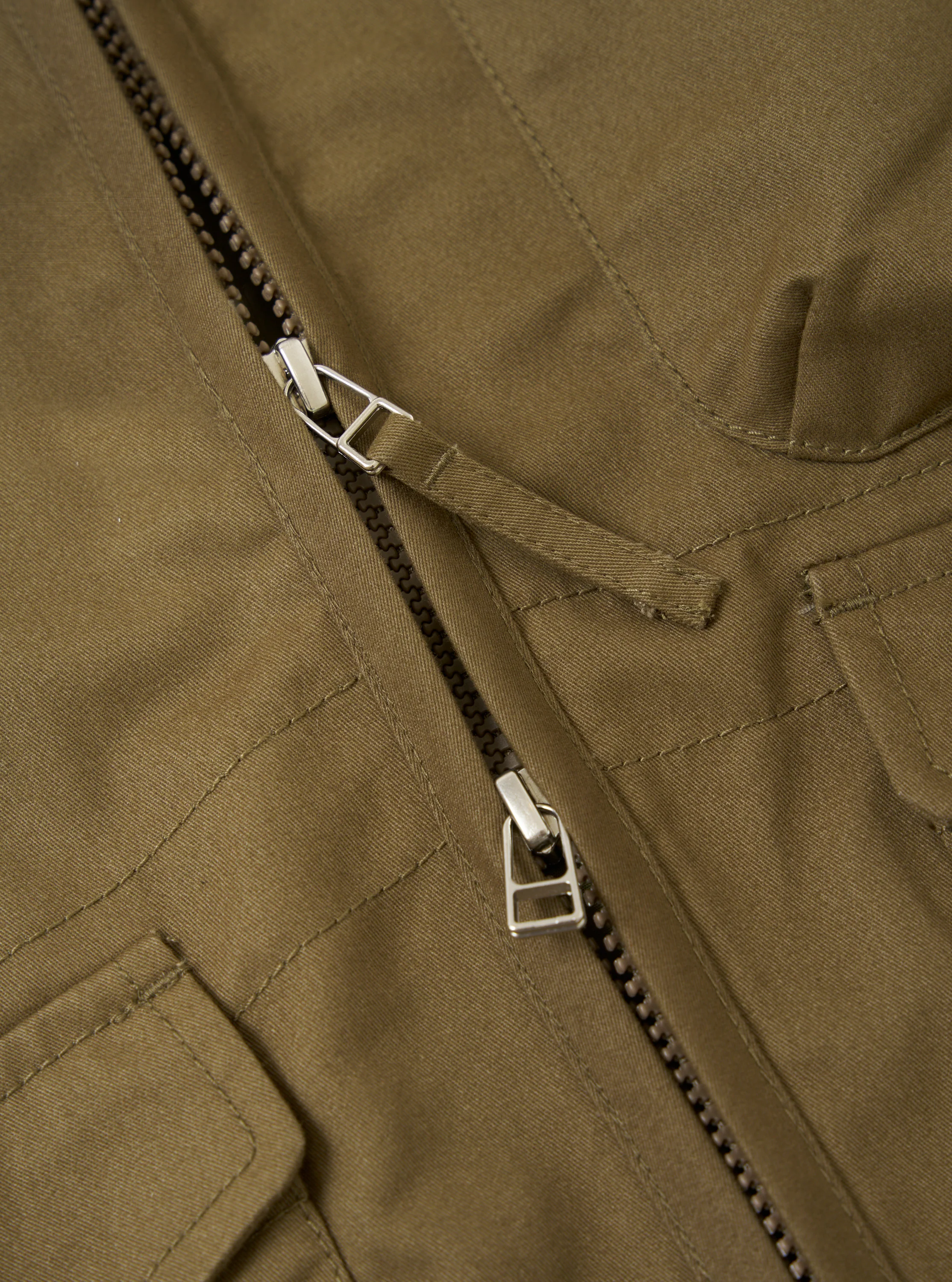 Khaki Brushed Polytech Parachute Liner Jacket - Image 7