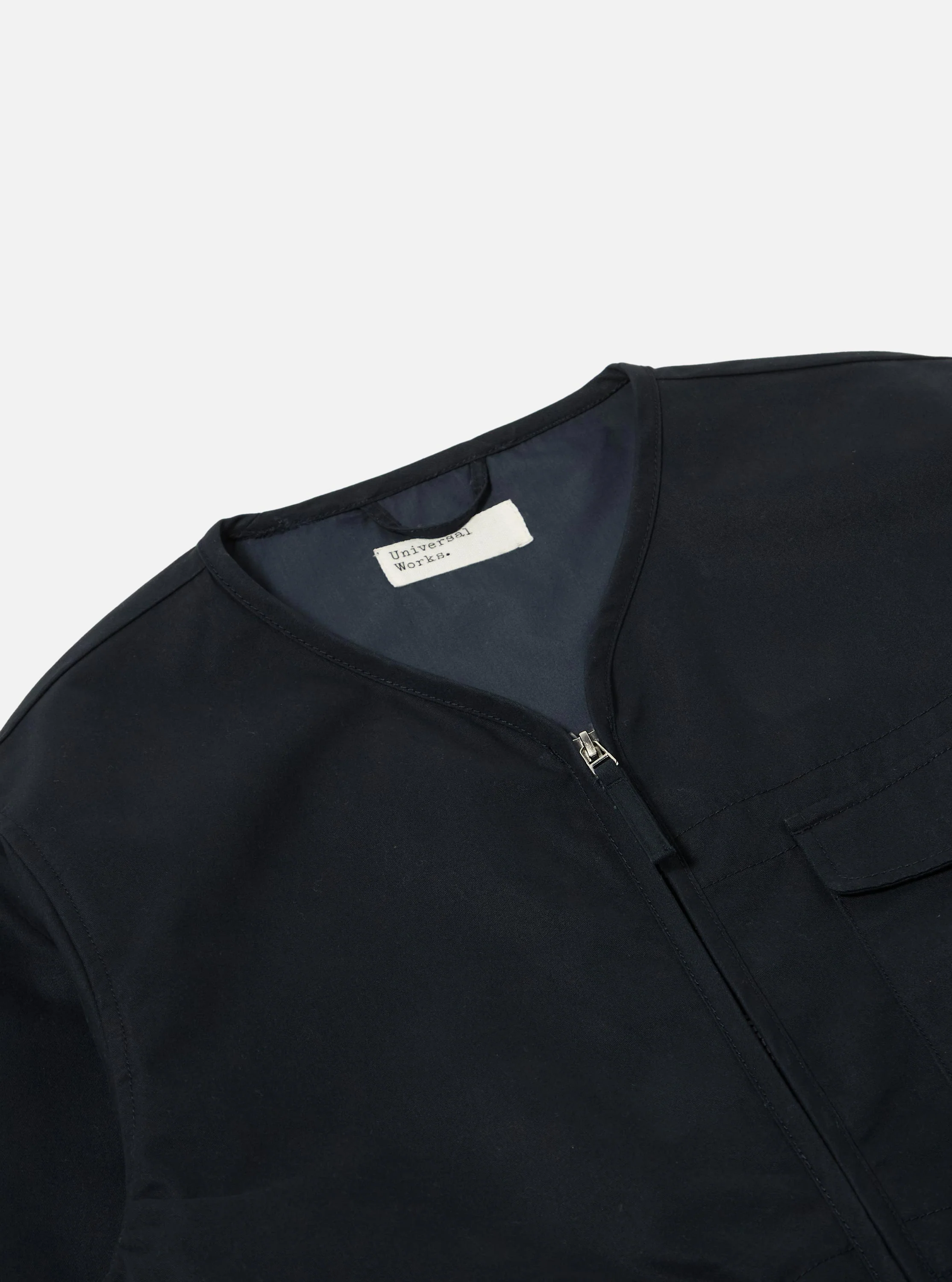 Navy Brushed Polytech Parachute Liner Jacket - Image 6