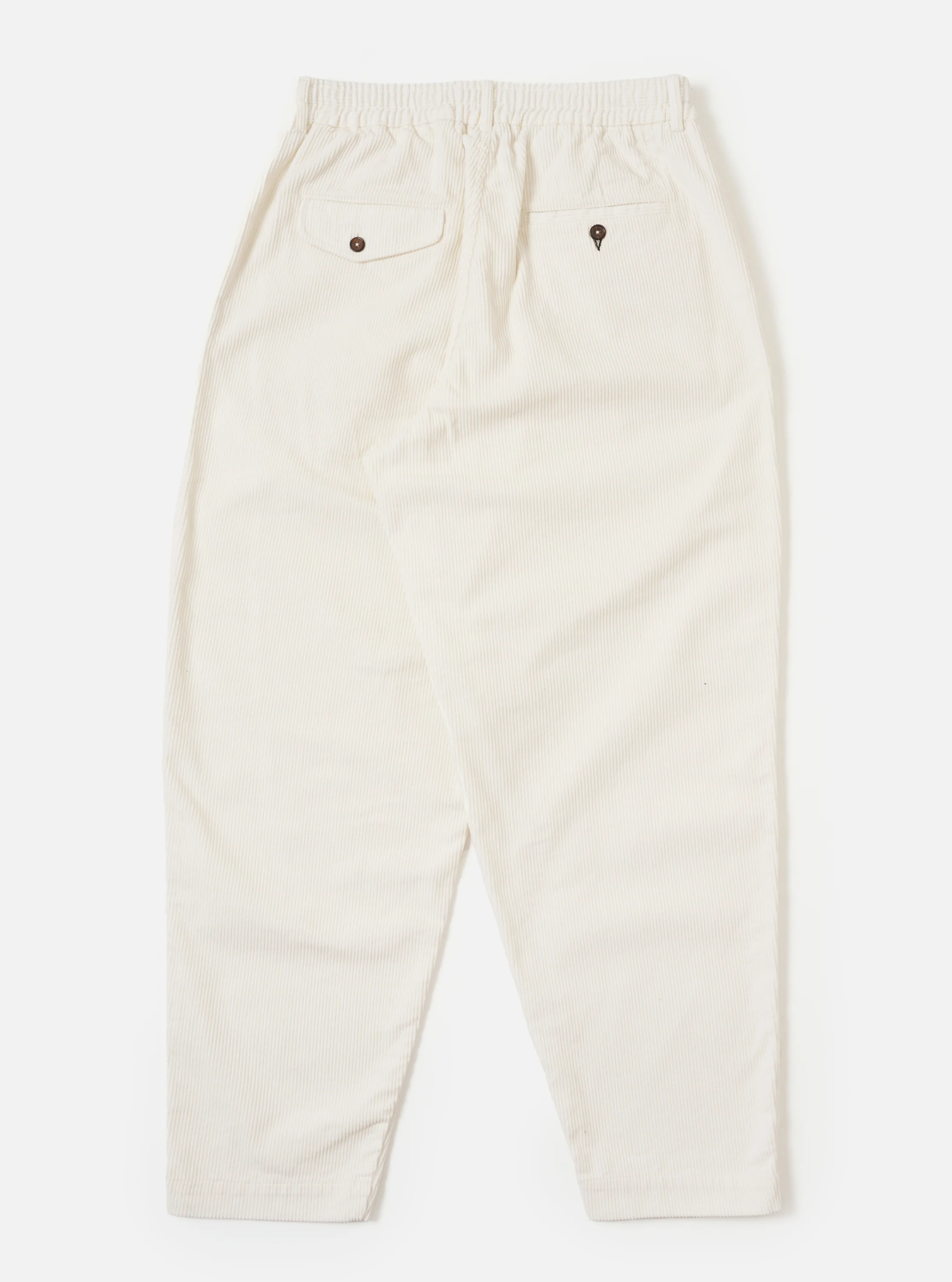 Ecru Cord Pleated Track Pant - Image 3
