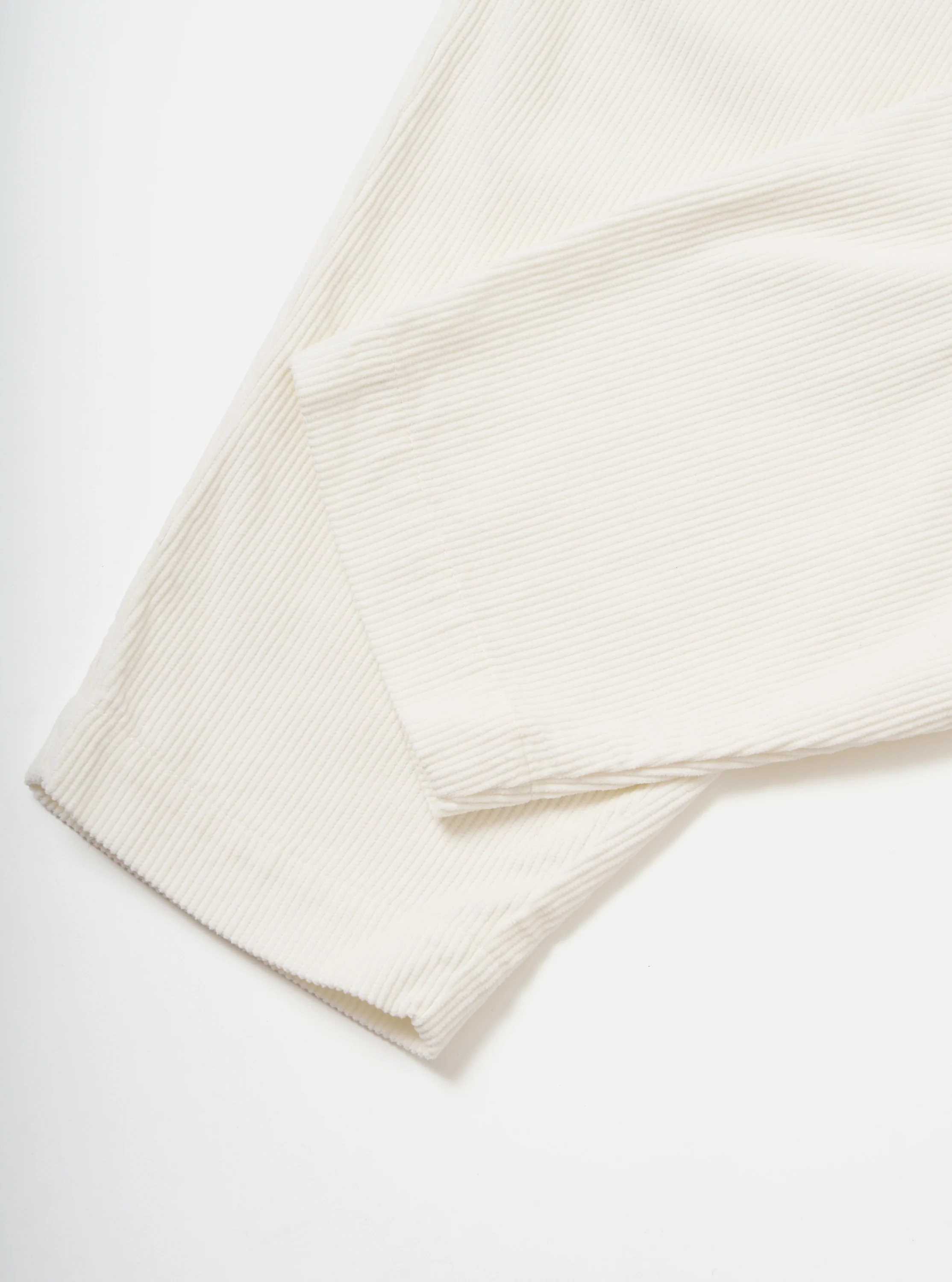 Ecru Cord Pleated Track Pant - Image 6