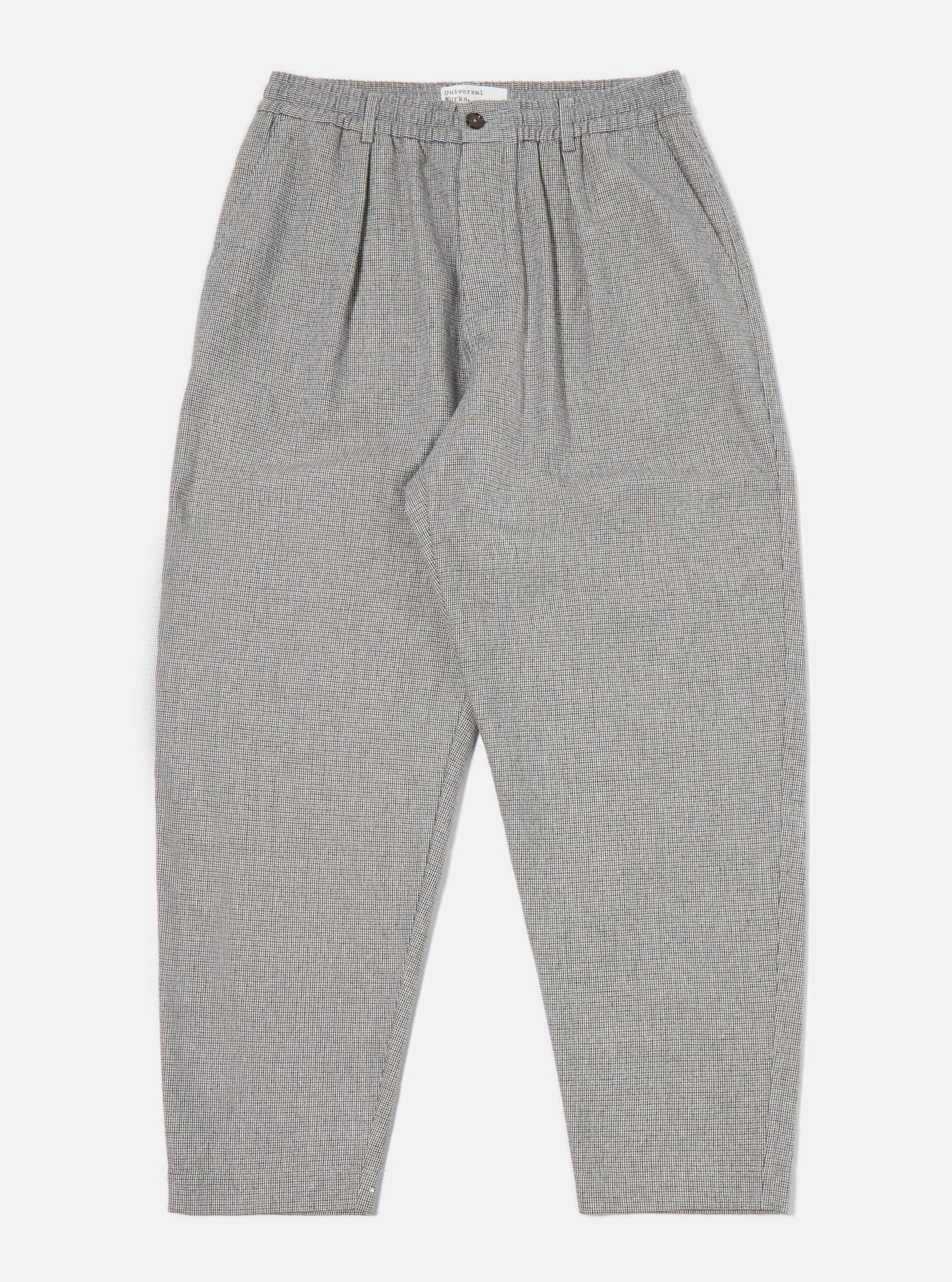 Grey Leon Tweed Pleated Track Pant