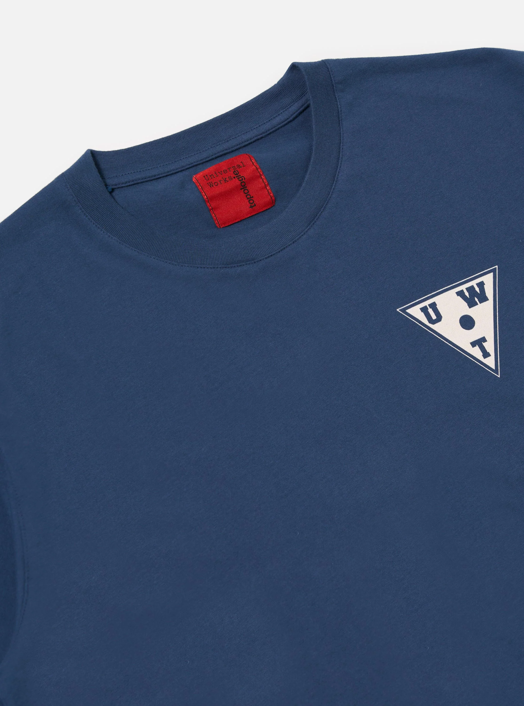 Topologie x Universal Works Navy Organic Jersey Rocks Print Tee - Image 6