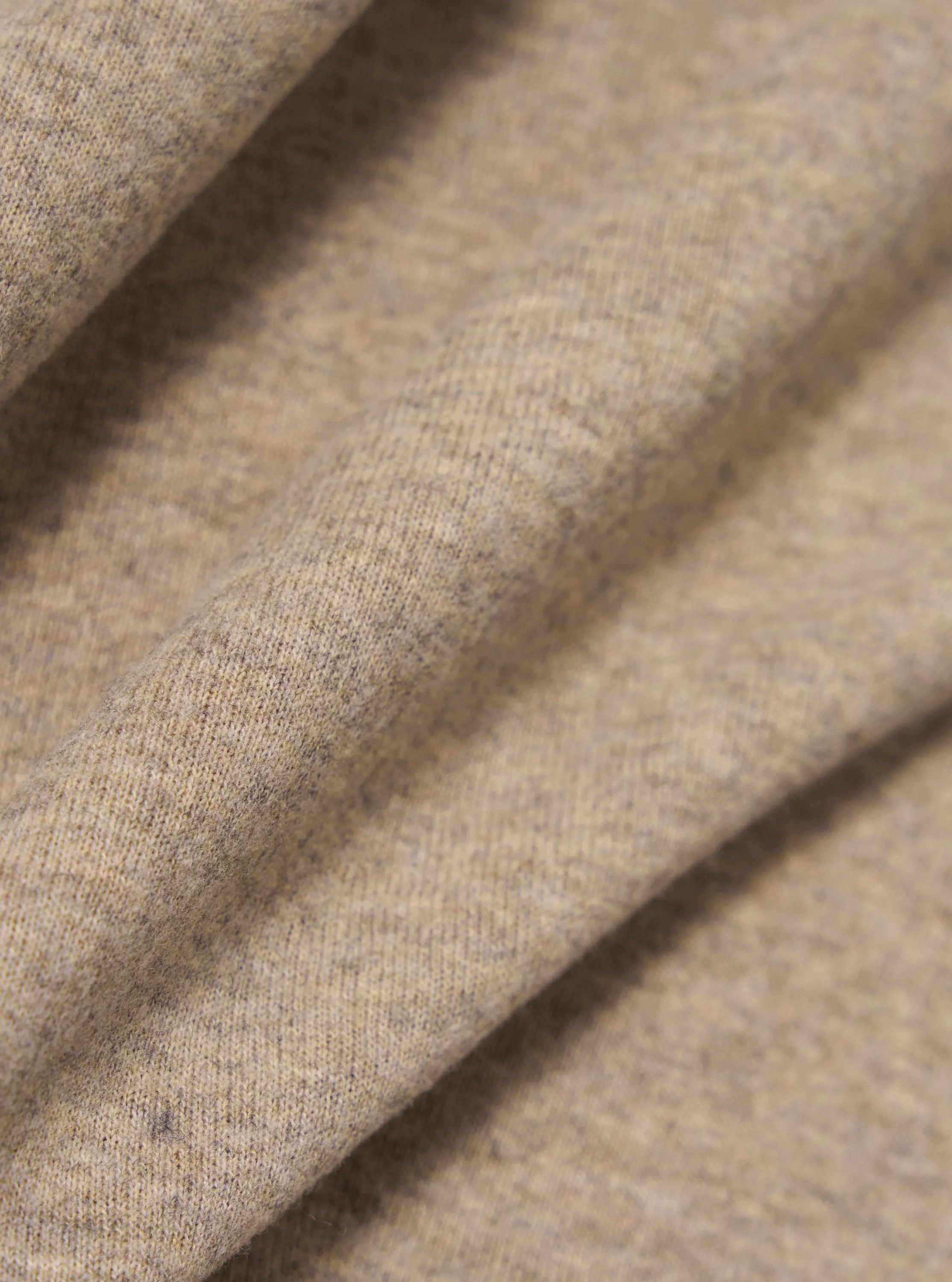 Dark Sand Recycled Wool Mix Single Jersey Pullover L/S Shirt - Image 4