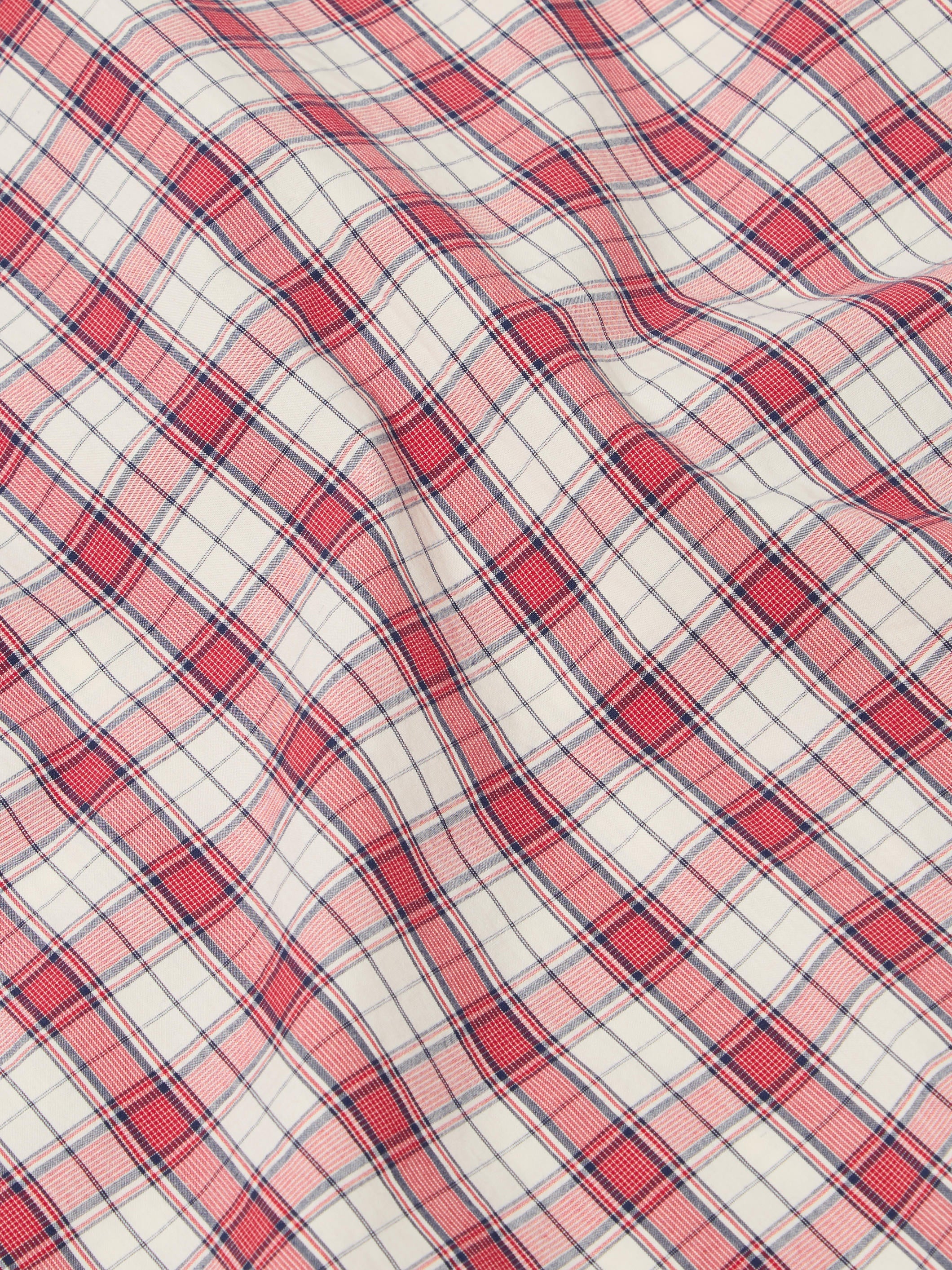 Red Cotton Check Pyjama Pant - Image 2