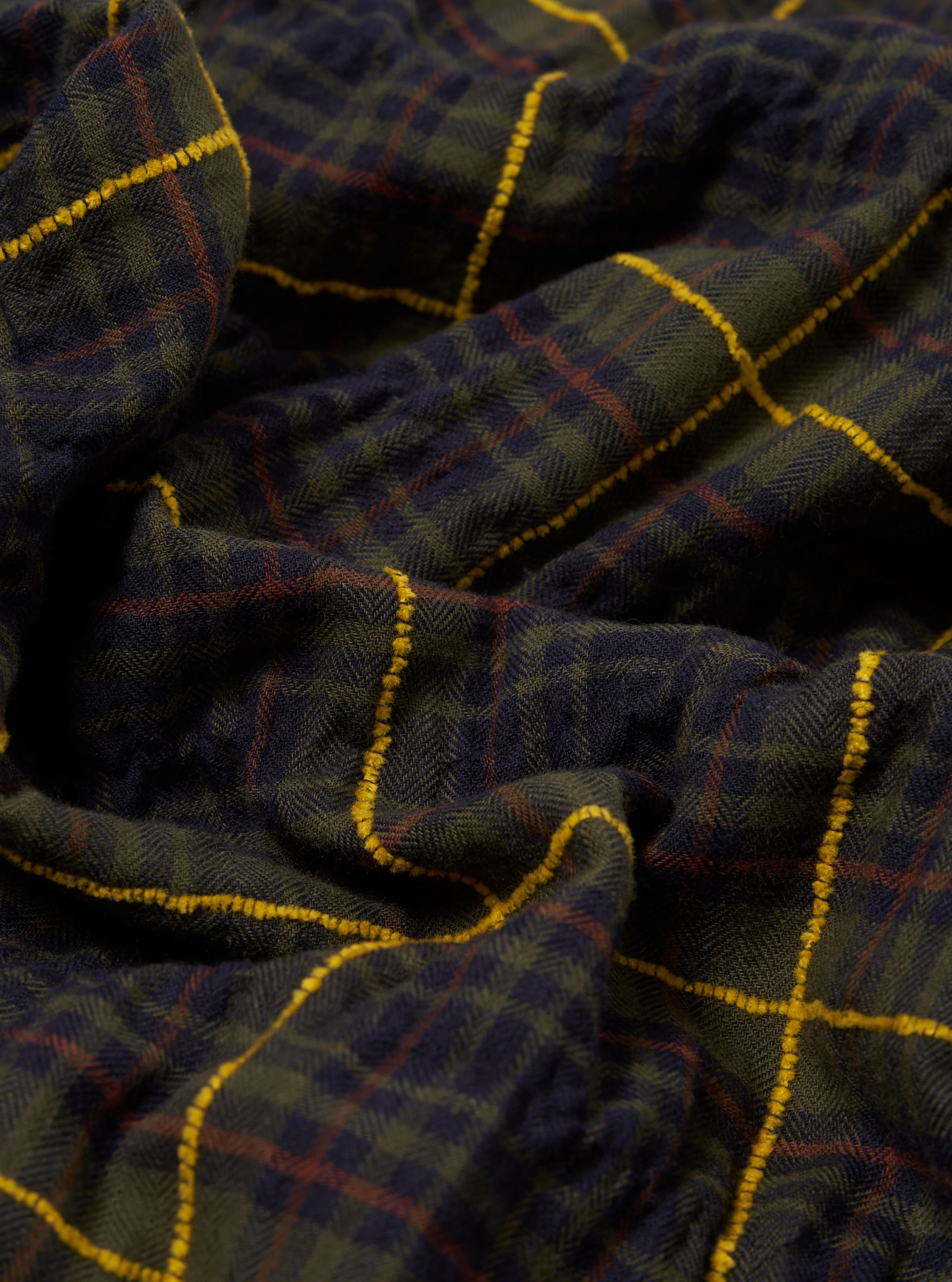 Olive JP Herringbone Check Pyjama Pant - Image 2