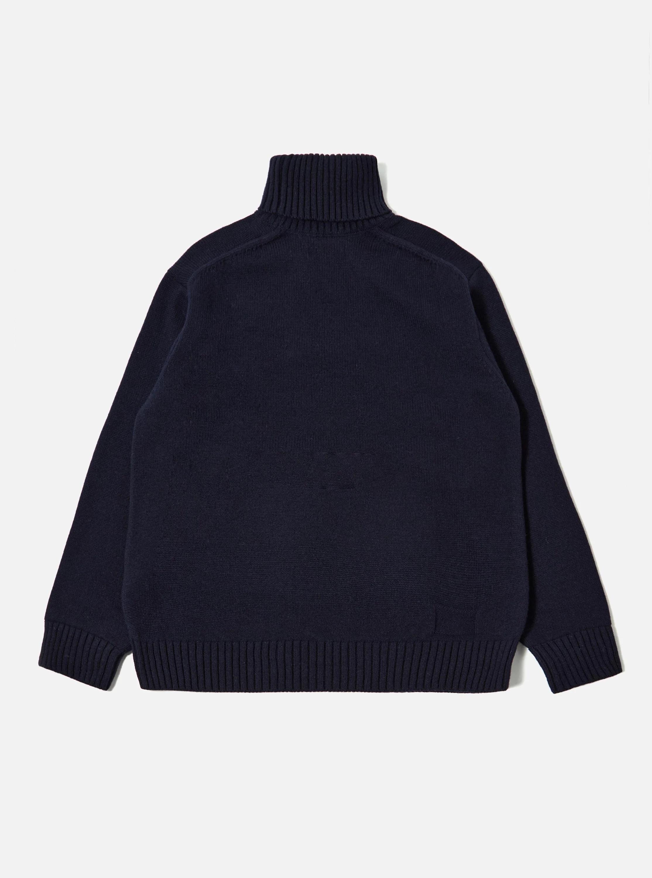 Navy Recycled Shetland Roll Neck - Image 5