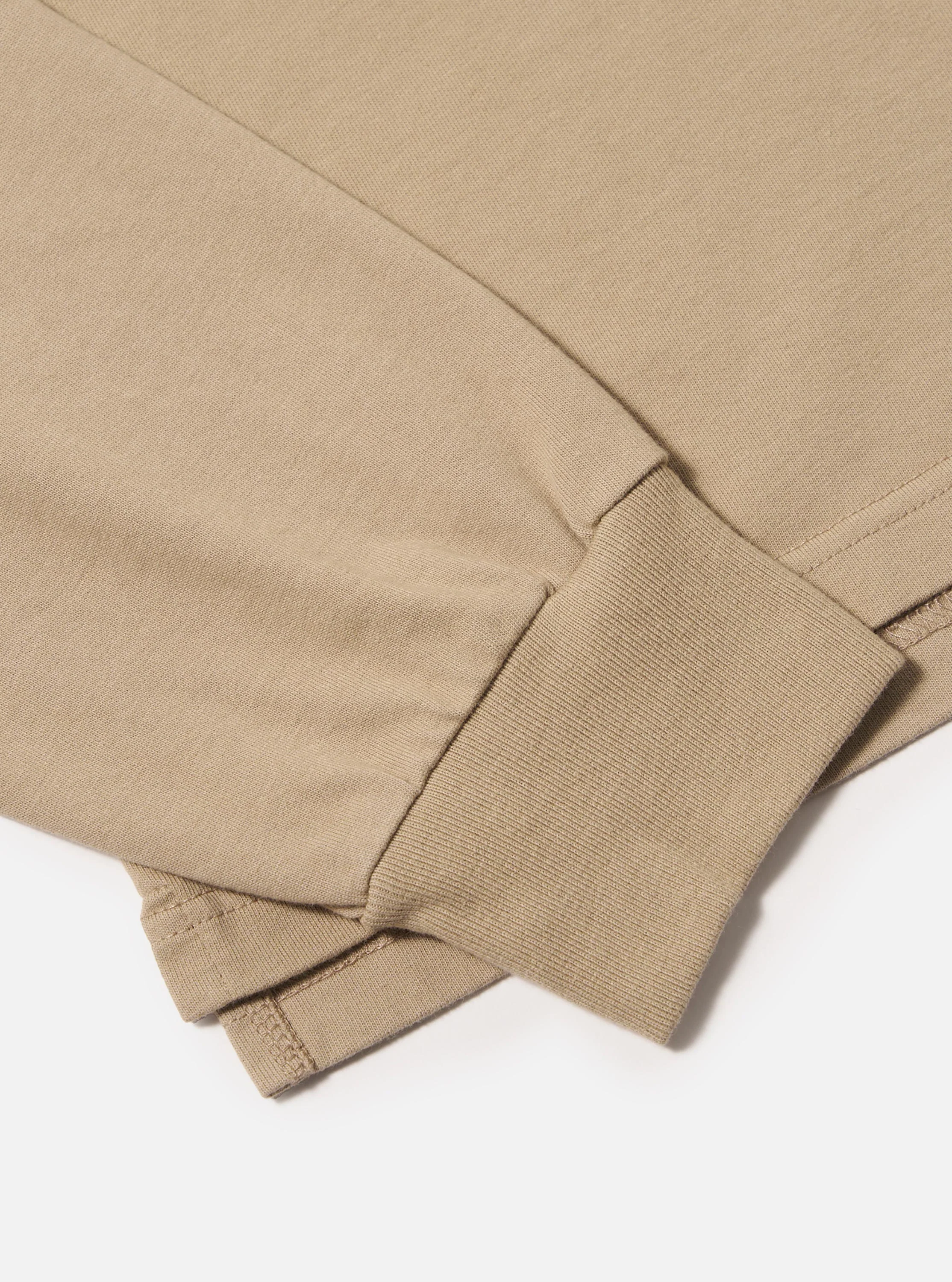 Topologie x Universal Works Sand/Olive MW Organic Cotton Rugby Shirt - Image 9
