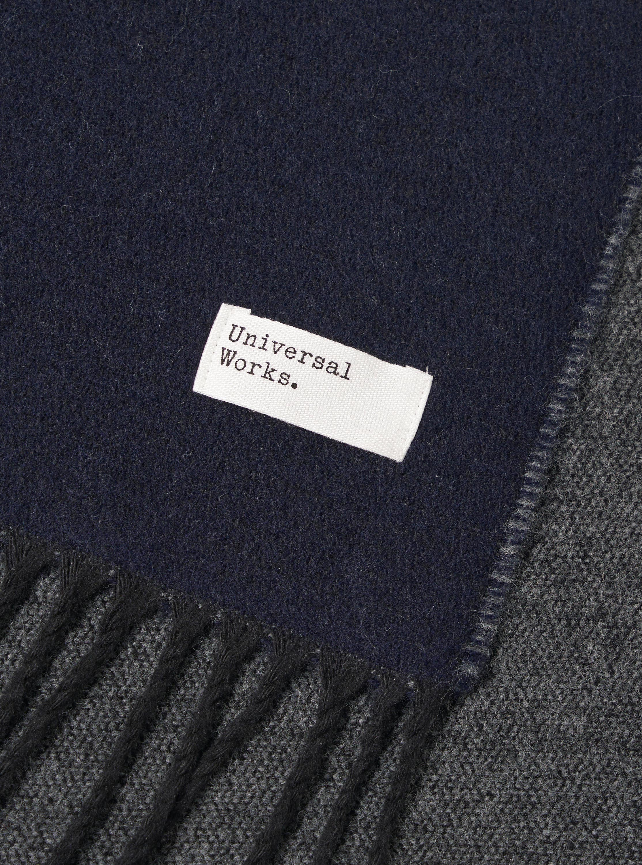 Navy/Mid Grey Double Sided Scarf - Image 2