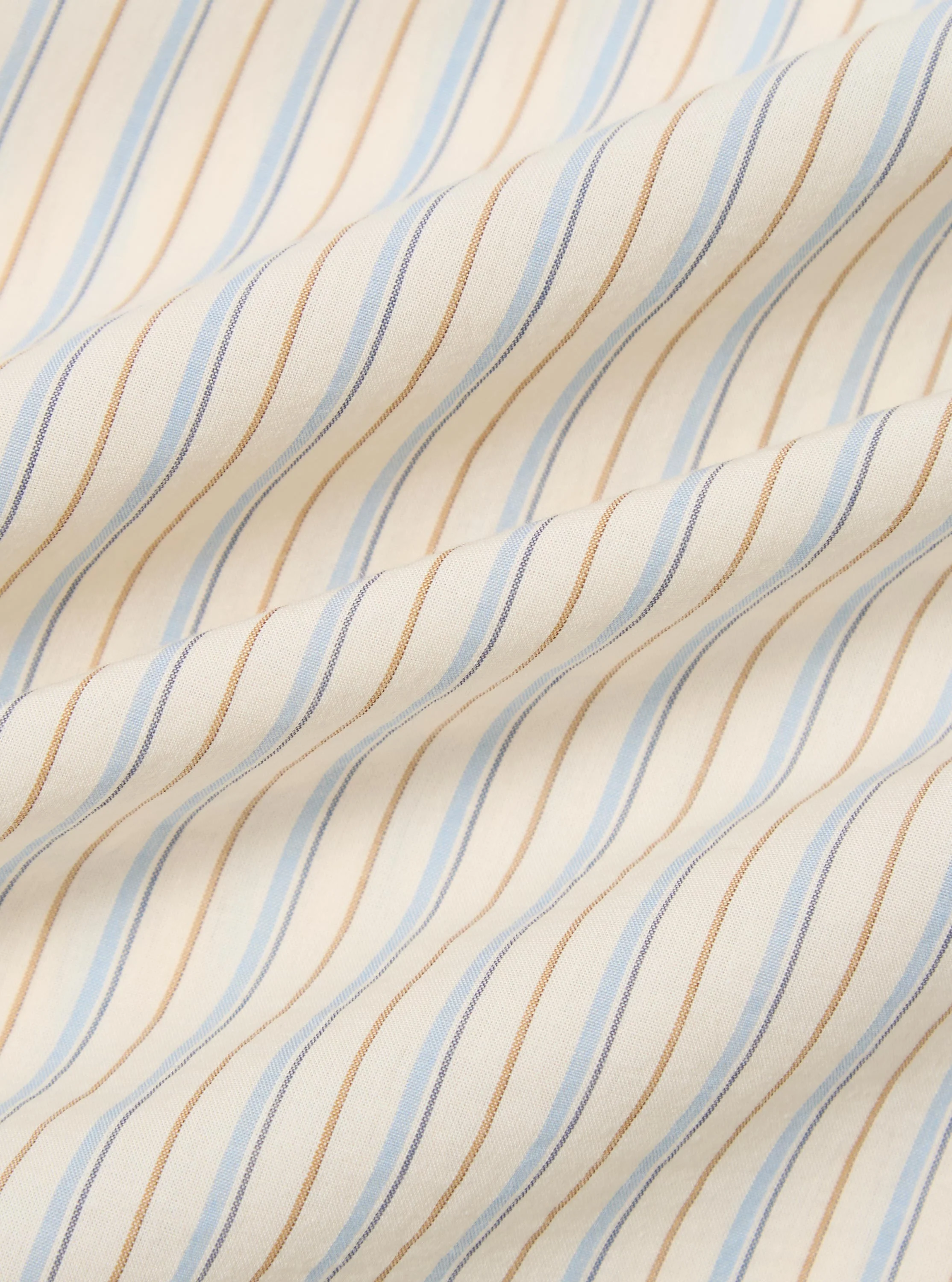 Ecru/Blue Mix Pop Stripe Mix Station Shirt - Image 4
