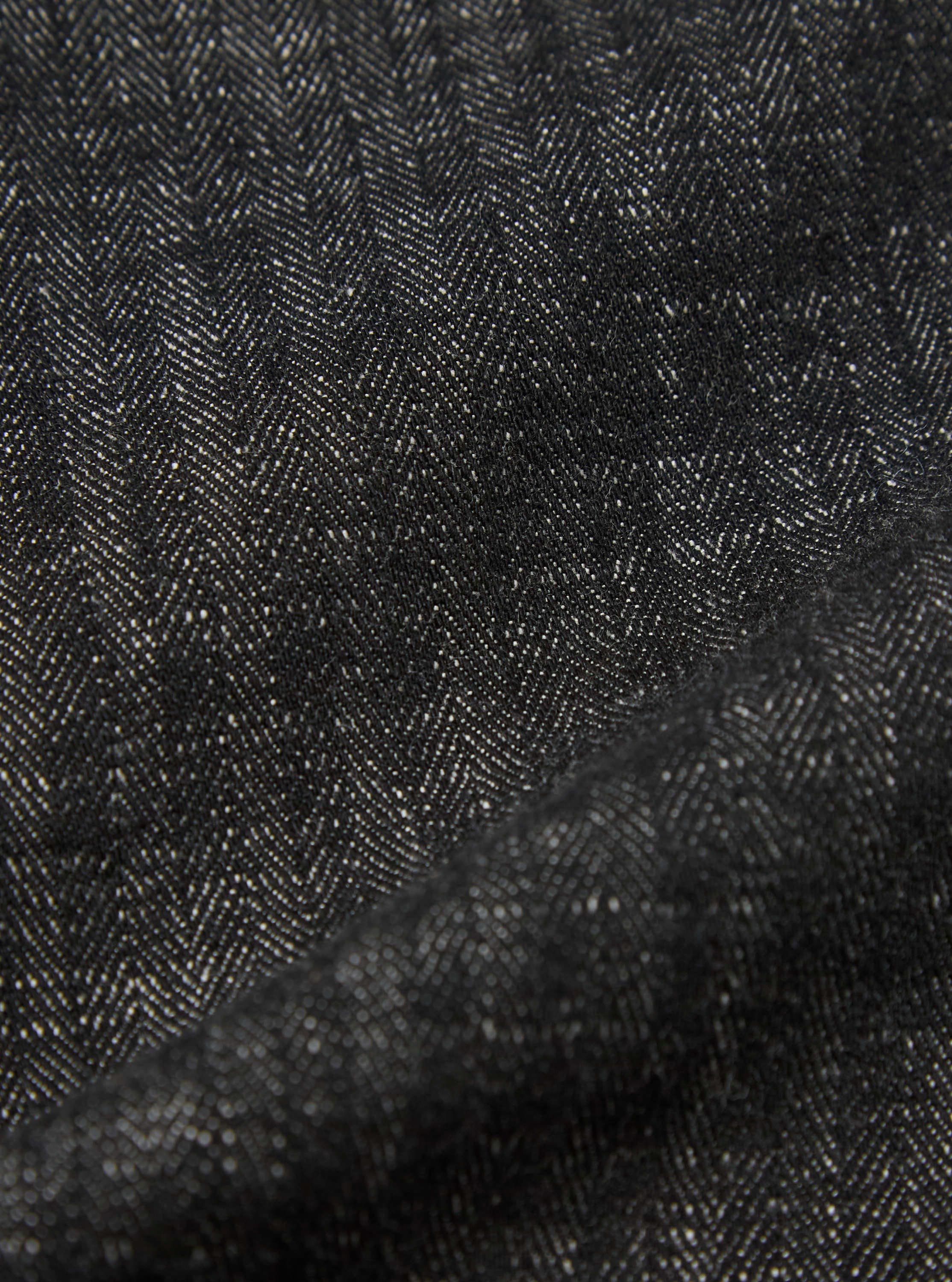 Black Italian Cotton Denim Super Chino - Image 4