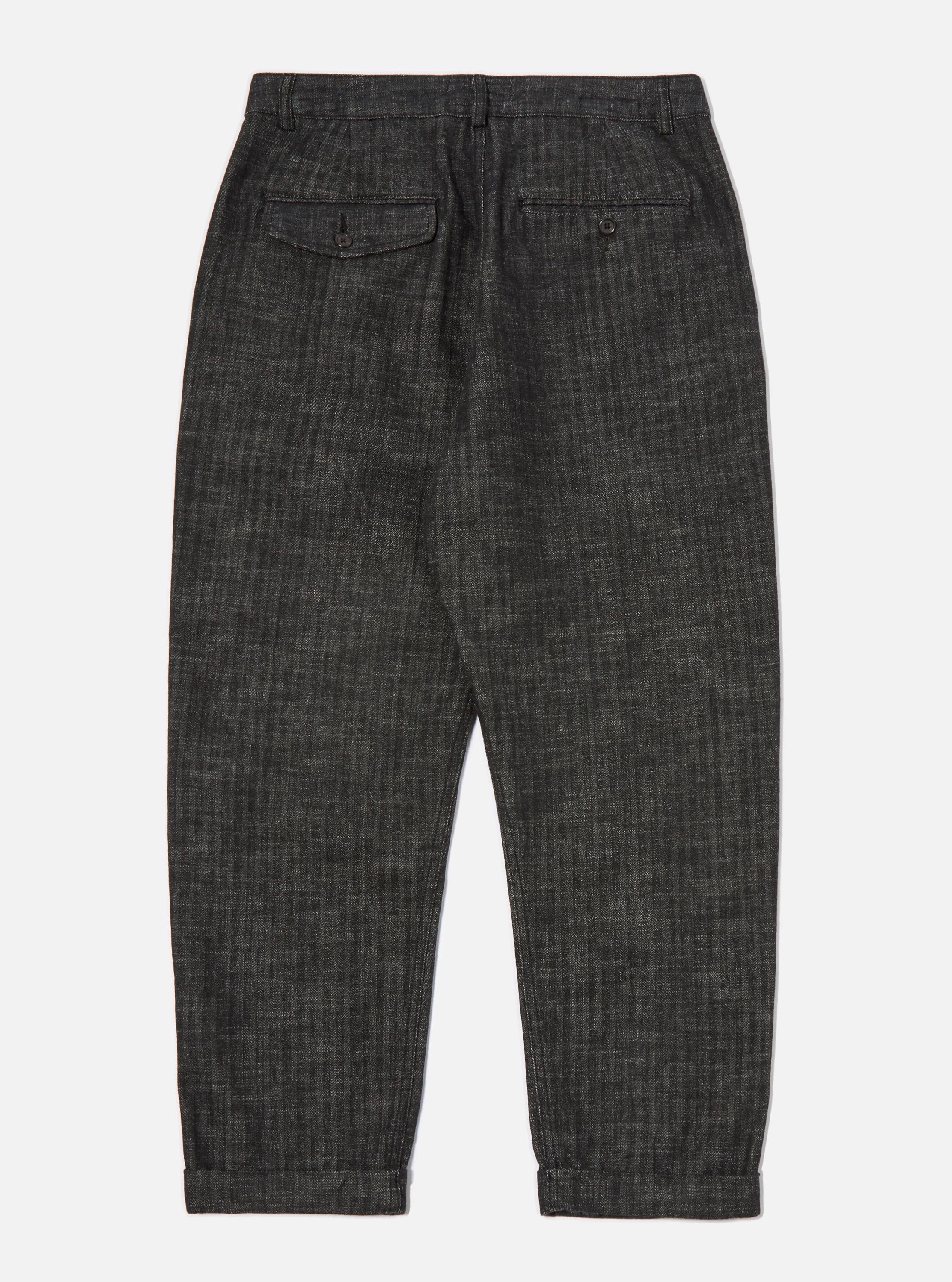Black Italian Cotton Denim Super Chino - Image 5
