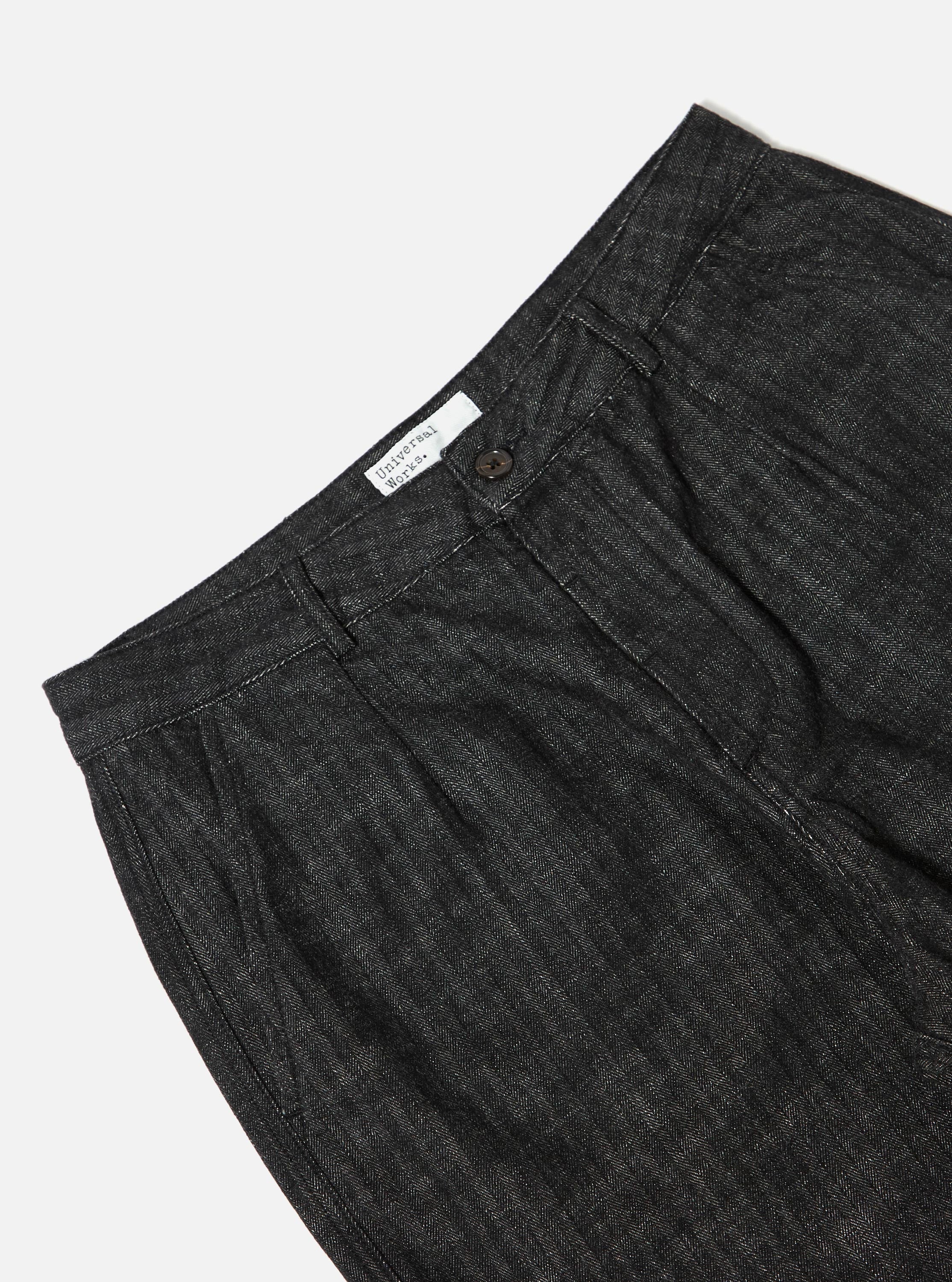 Black Italian Cotton Denim Super Chino - Image 6