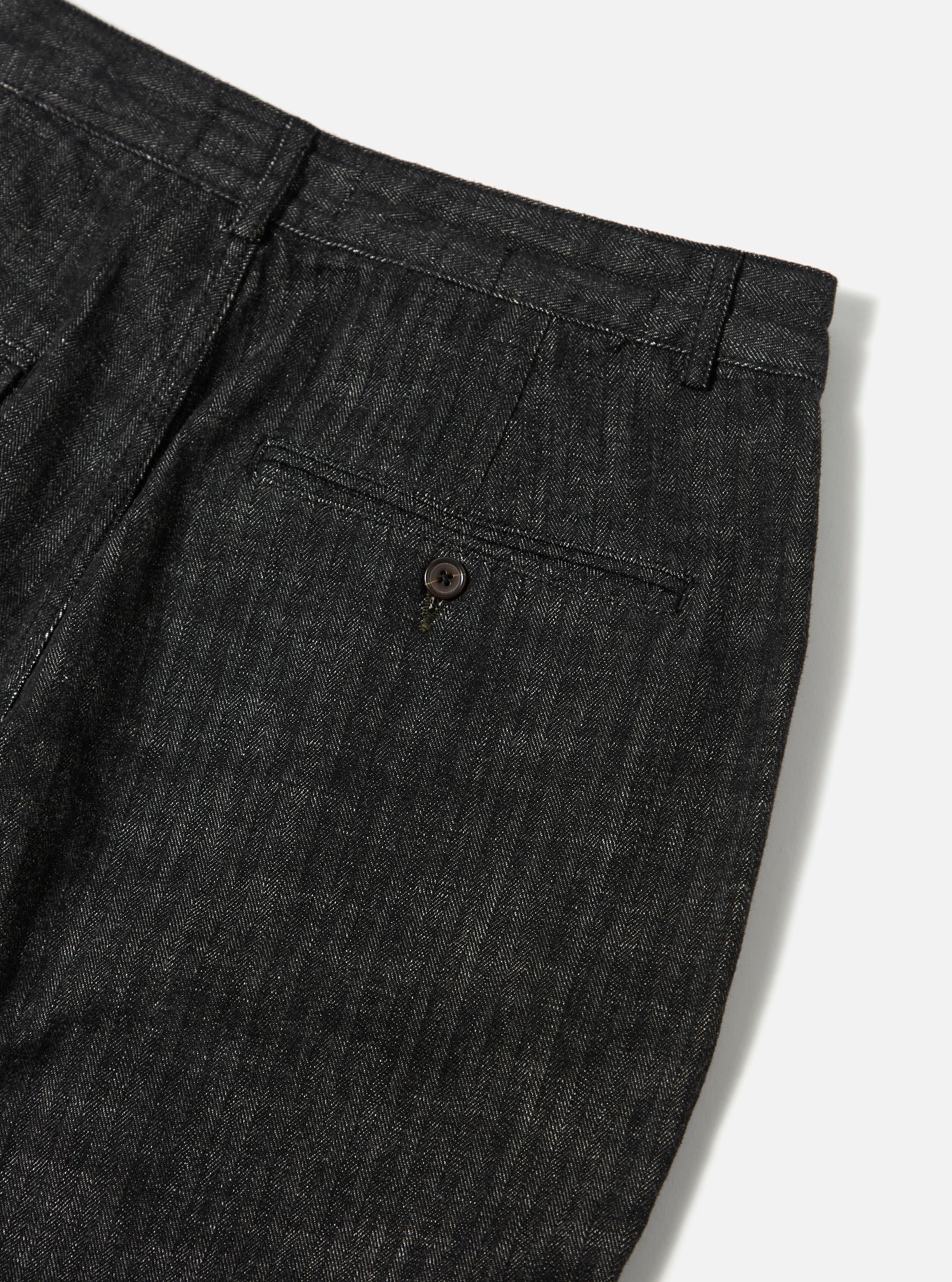 Black Italian Cotton Denim Super Chino - Image 7