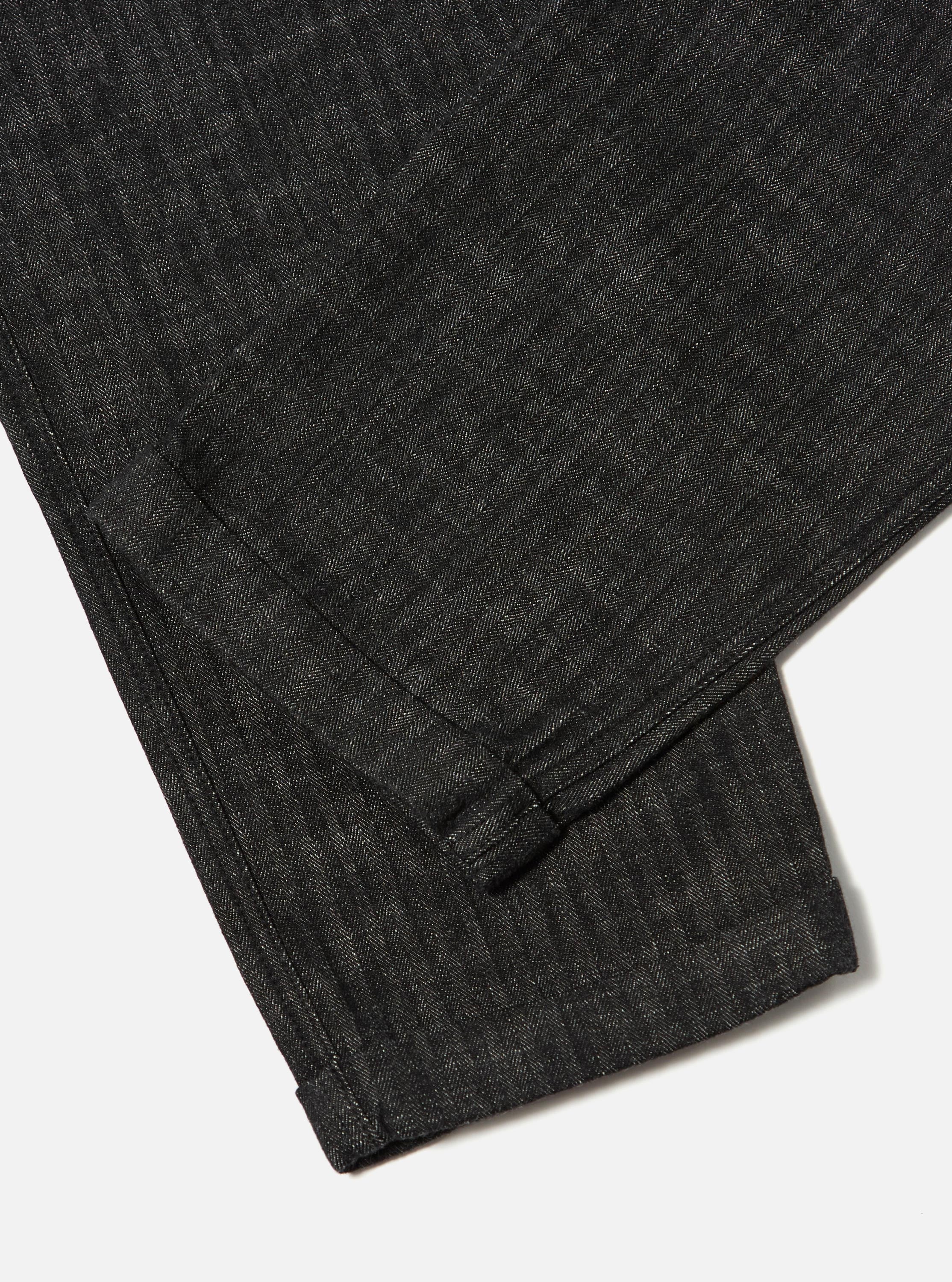 Black Italian Cotton Denim Super Chino - Image 8