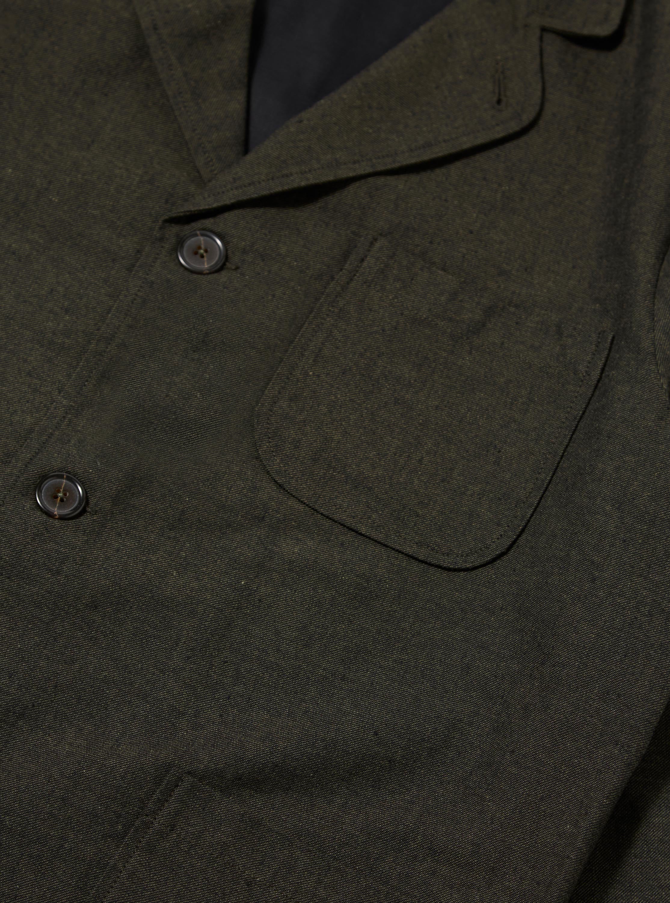 Olive Lucca Suiting Three Button Jacket - Image 7