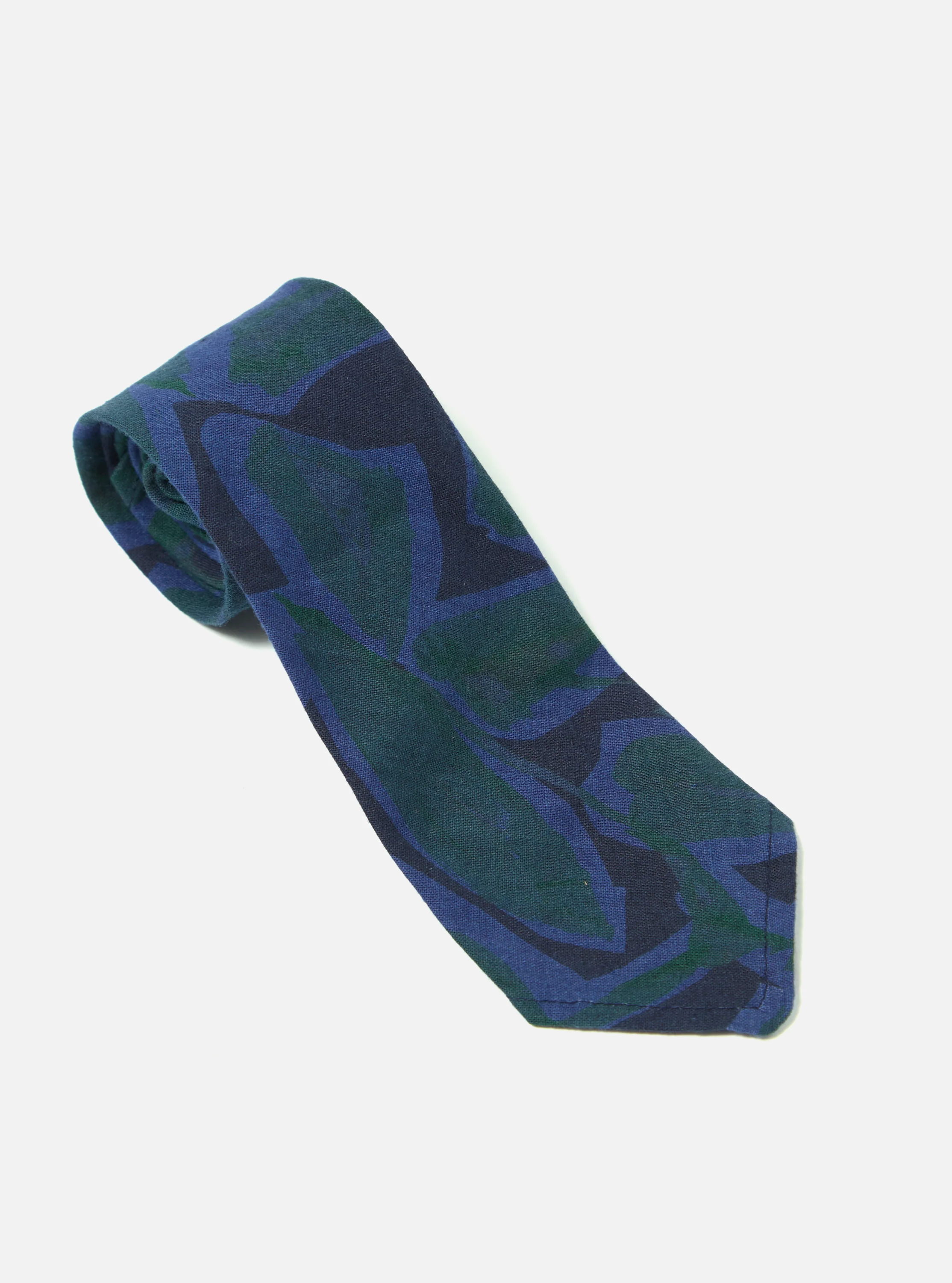 Deep Blue Artist Flower Lincot Tie - Image 2