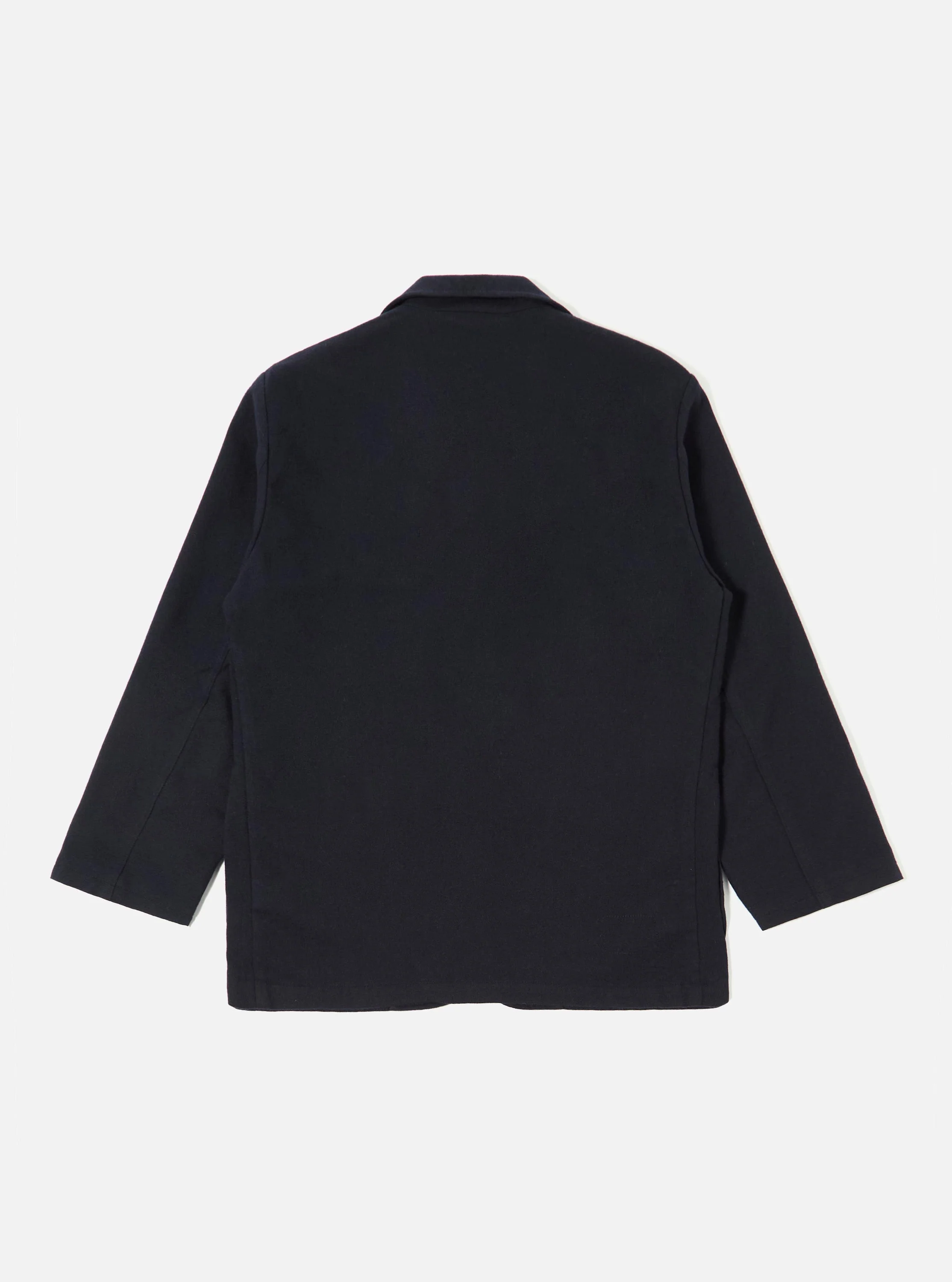 Dark Navy Soft Recycled Wool Two Button Jacket - Image 5