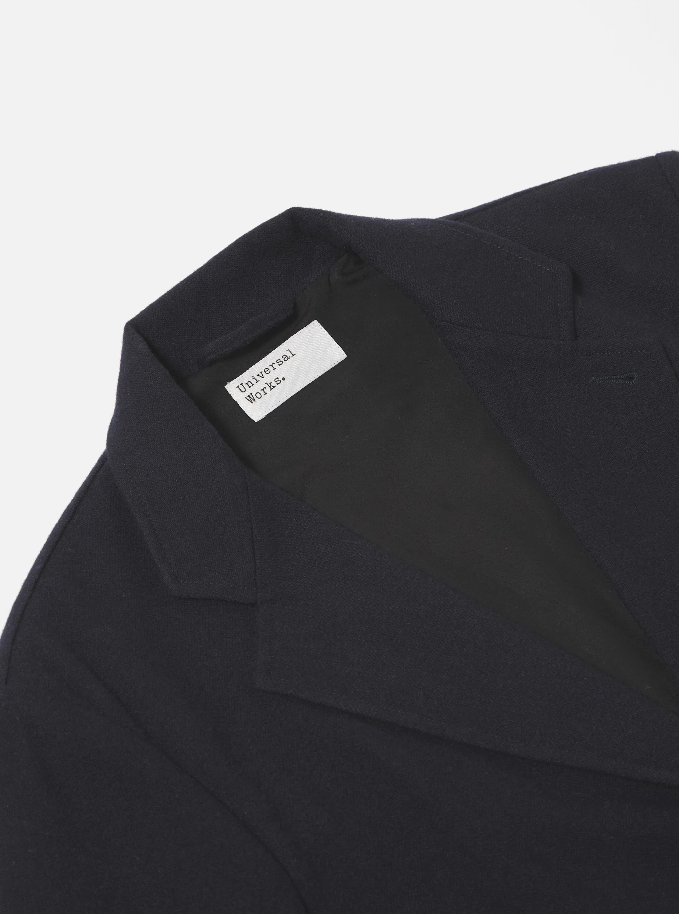 Dark Navy Soft Recycled Wool Two Button Jacket - Image 6