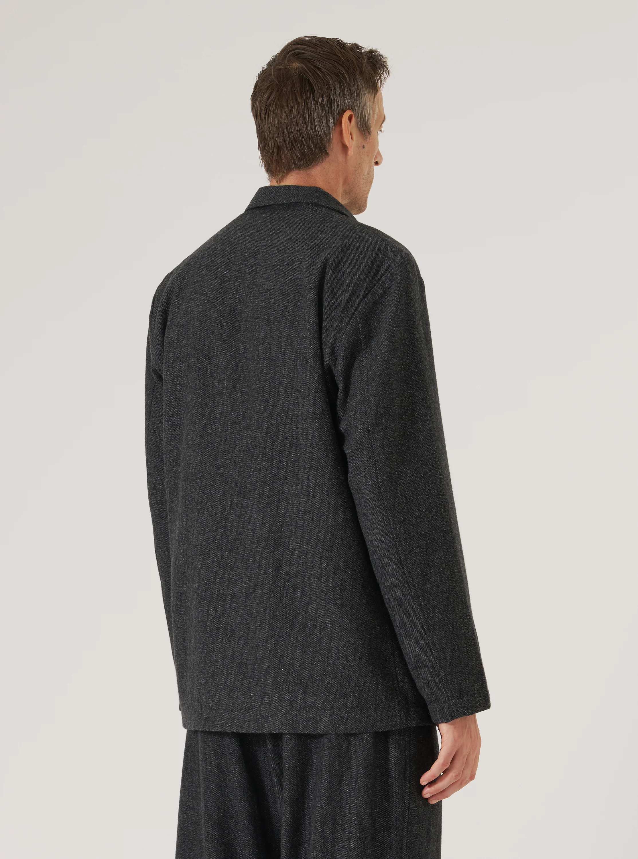 Grey Anders Wool Upcycled Two Button Jacket - Image 3