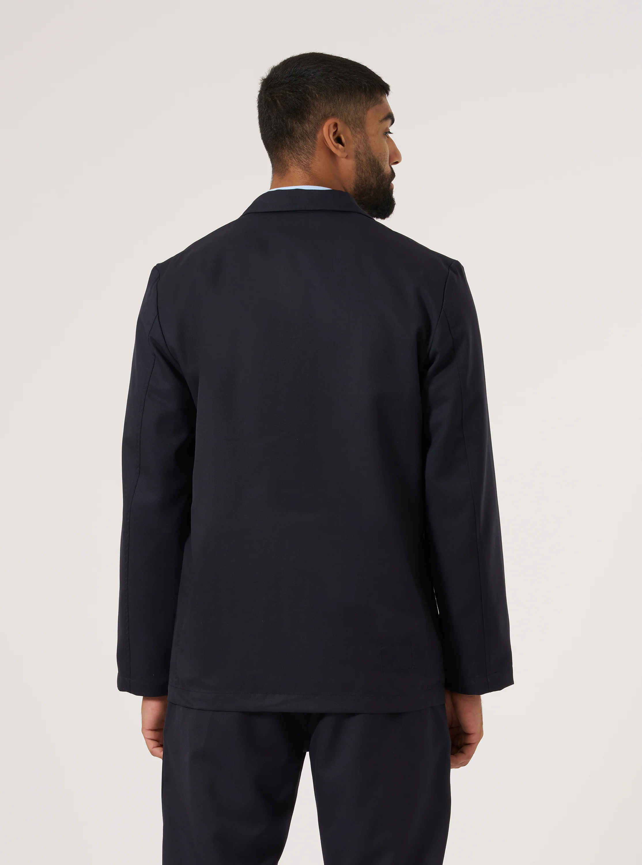 Navy Travel Suiting Two Button Jacket - Image 3