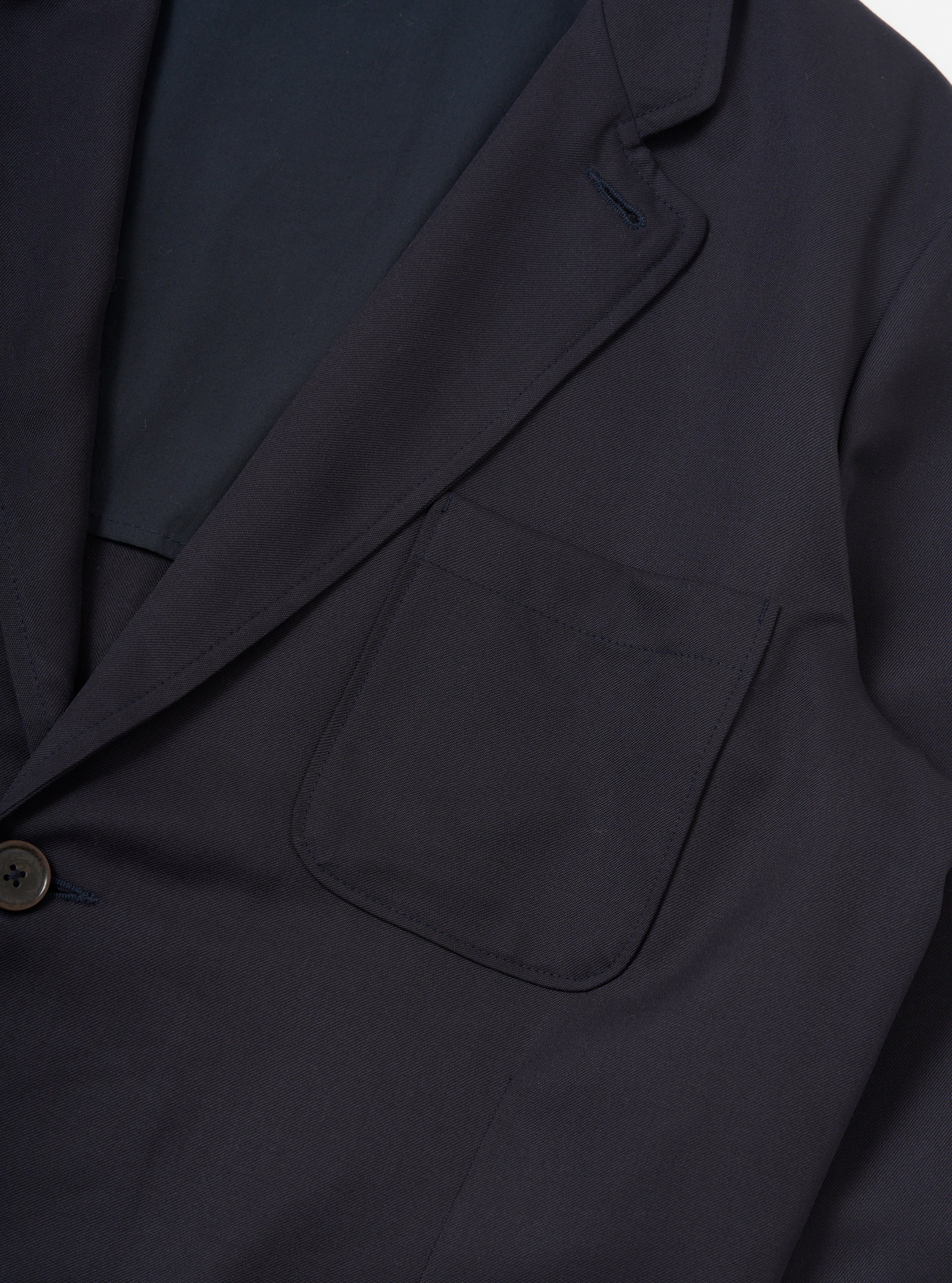 Navy Travel Suiting Two Button Jacket - Image 7