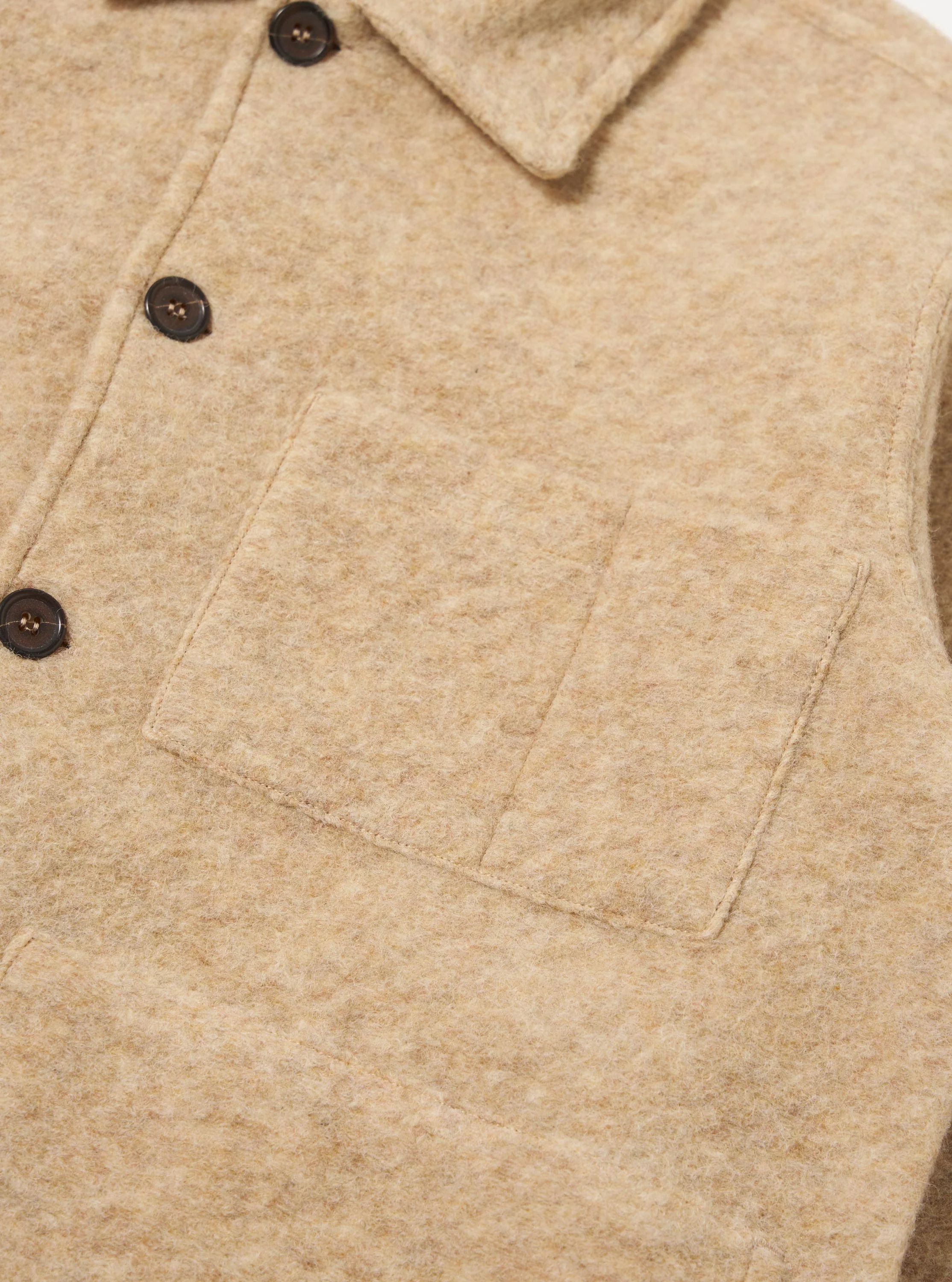 Fawn Wool Fleece Uniform Jacket - Image 7