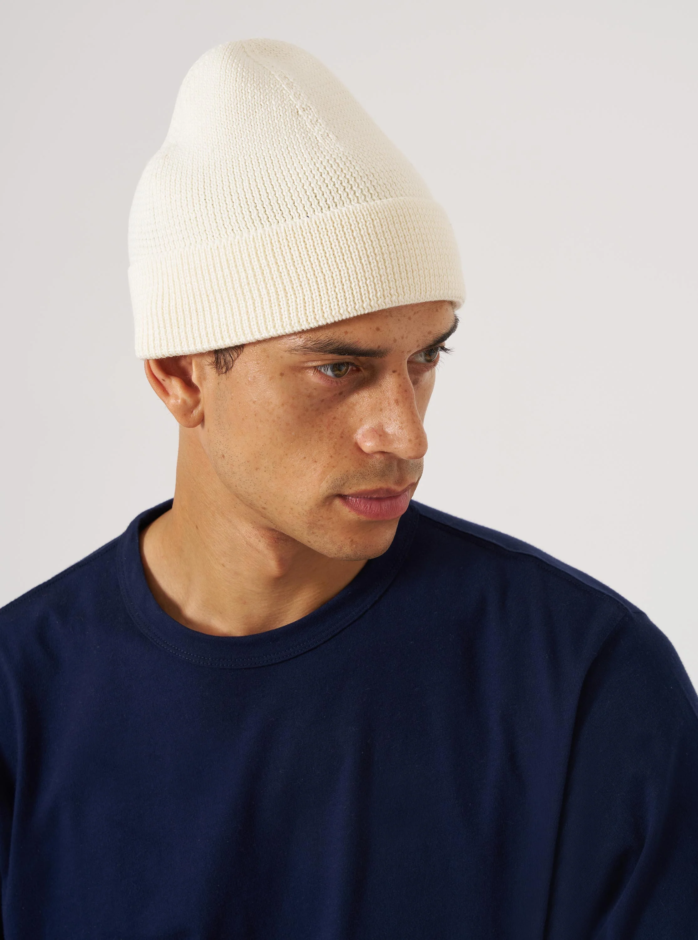 Ecru Merino Knit Watch Cap - Image 2