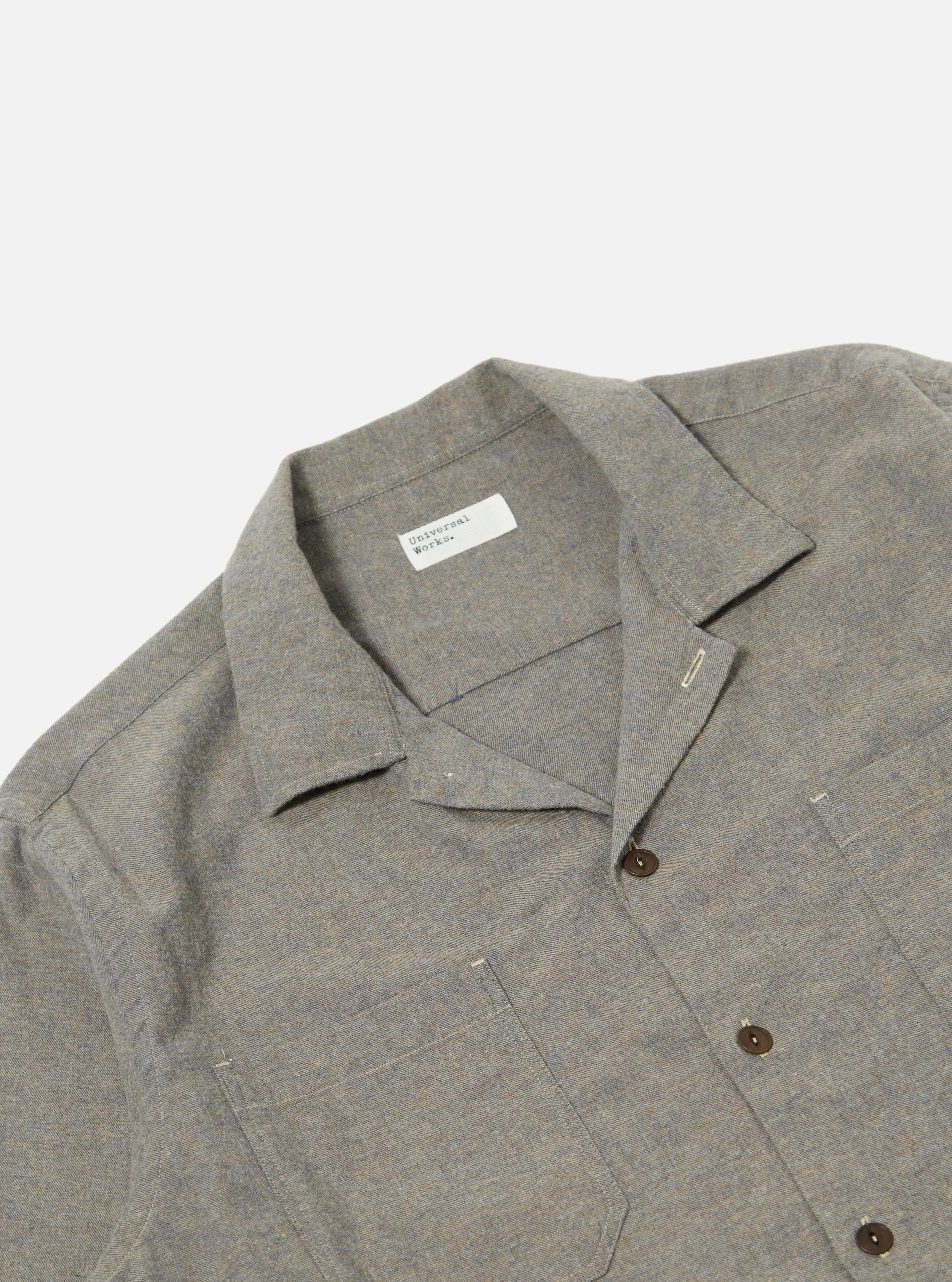 Brown Brushed Flannel Work Shirt - Image 6
