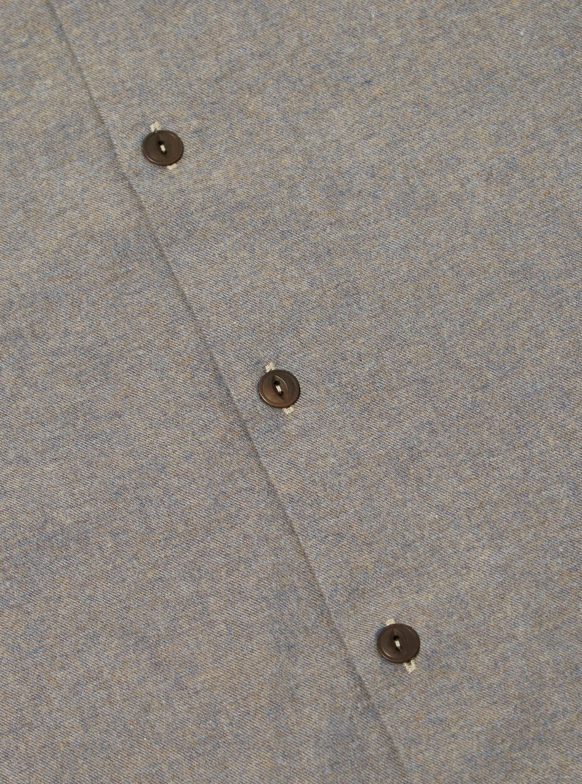 Brown Brushed Flannel Work Shirt - Image 8