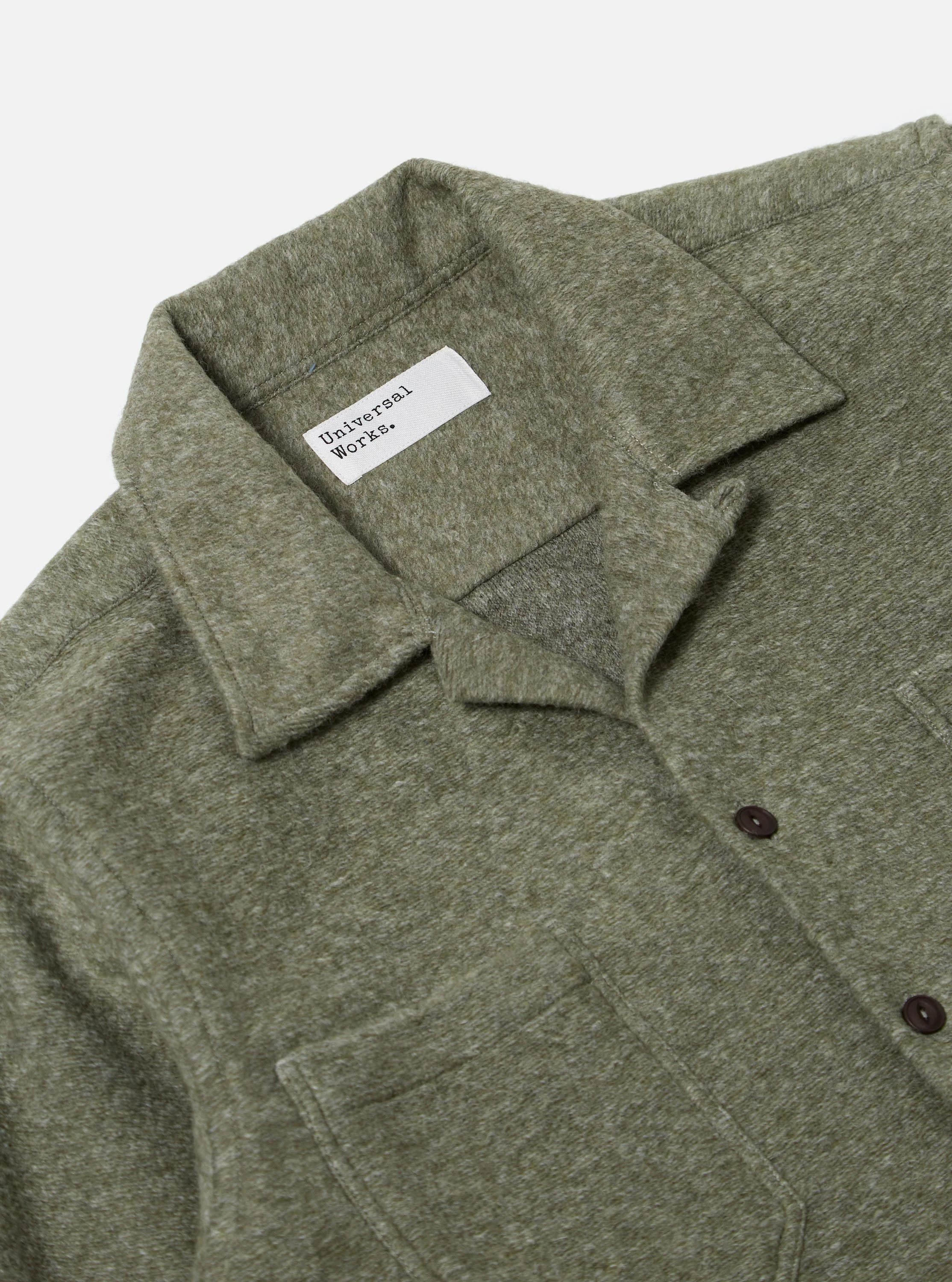 Pale Green Dam Marl Work Shirt - Image 6