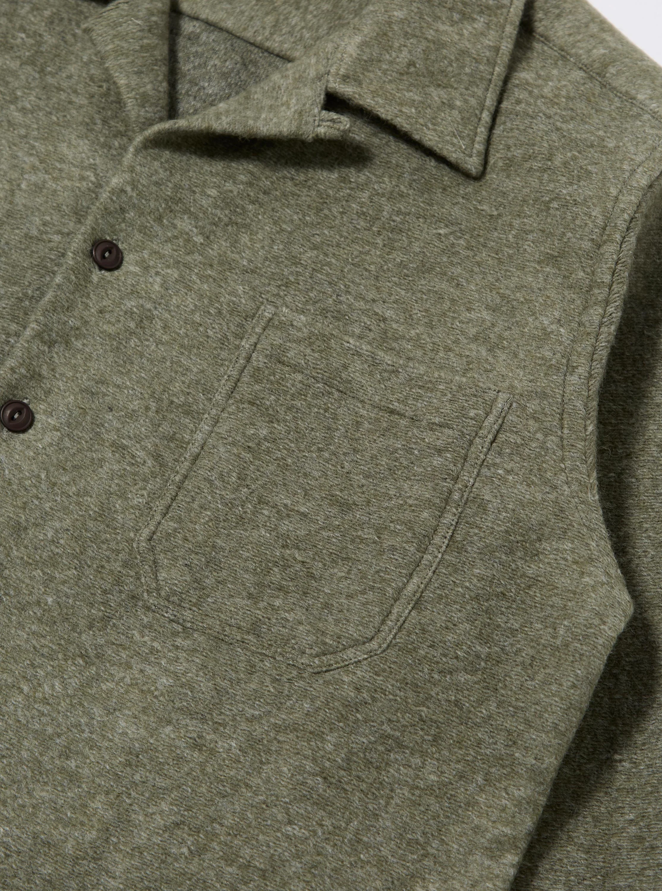Pale Green Dam Marl Work Shirt - Image 7