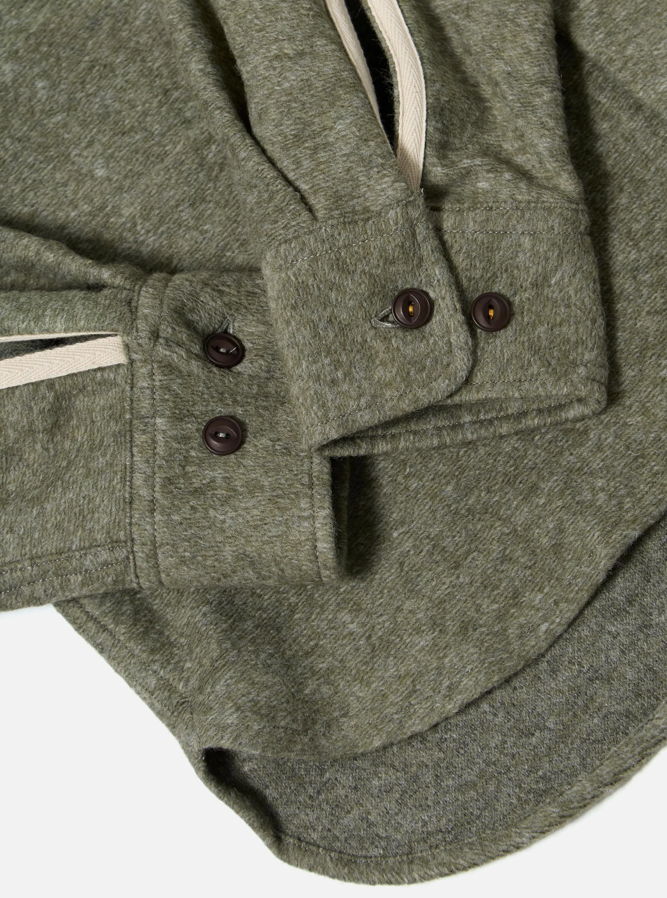 Pale Green Dam Marl Work Shirt - Image 9