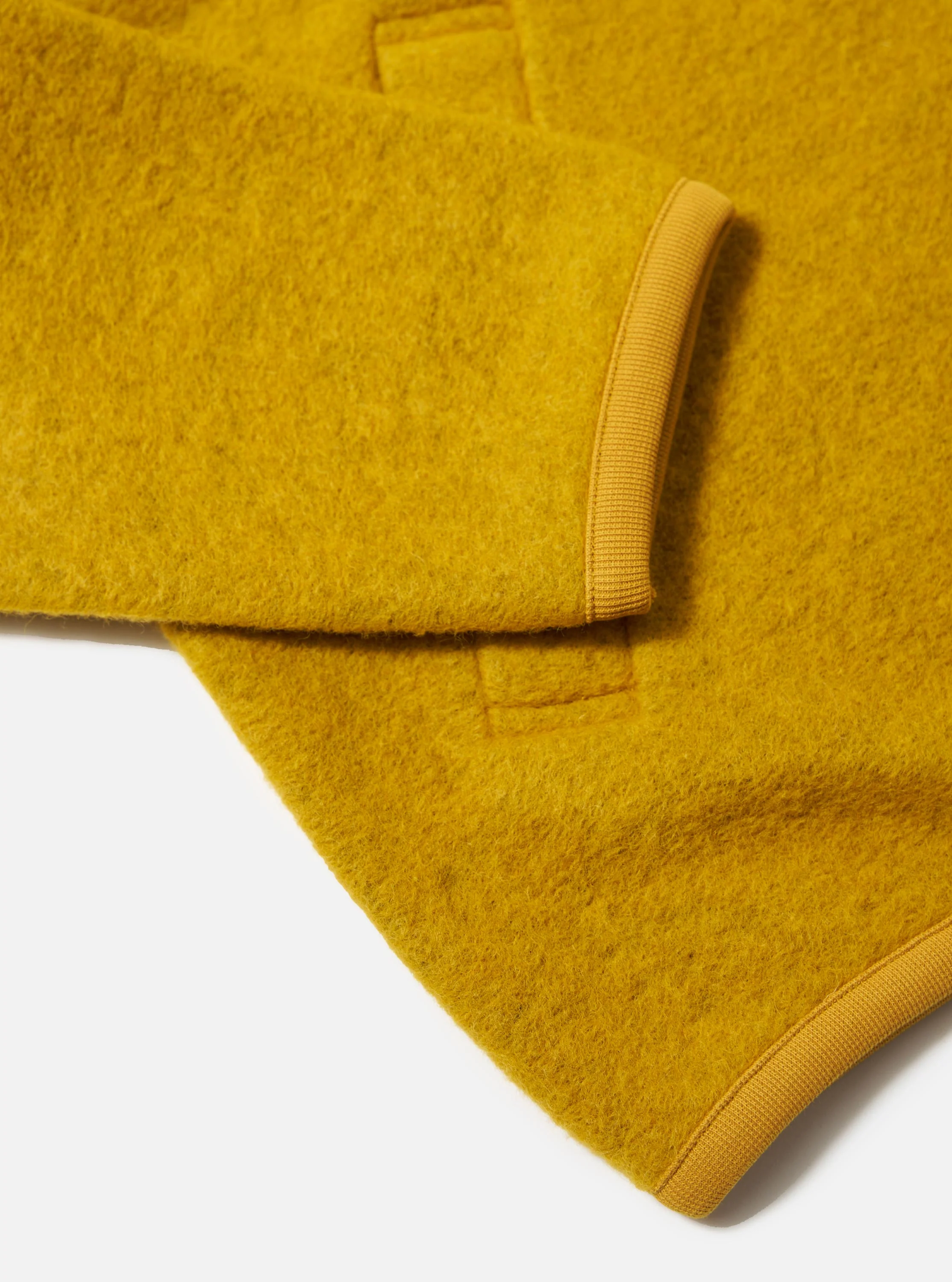 Yellow Wool Fleece Zip Bomber - Image 8