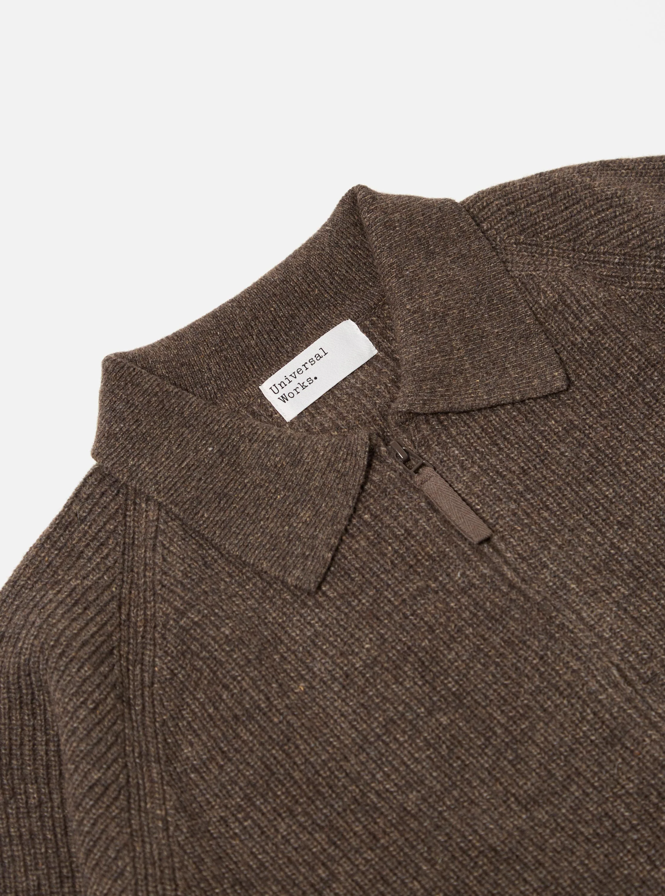 Brown Eco Wool Zip Cardigan - Image 6