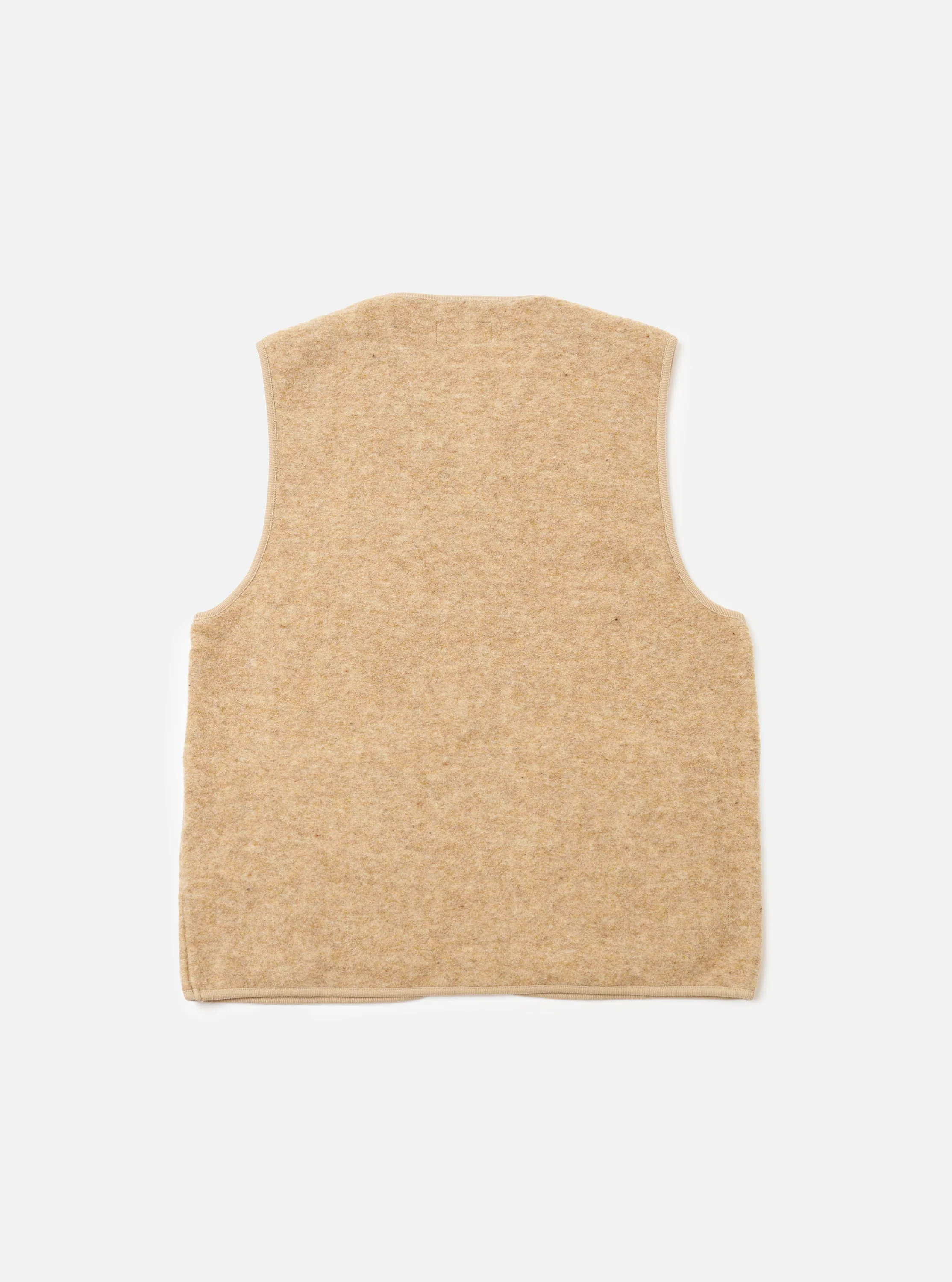 Stone Wool Fleece Zip Gilet - Image 3