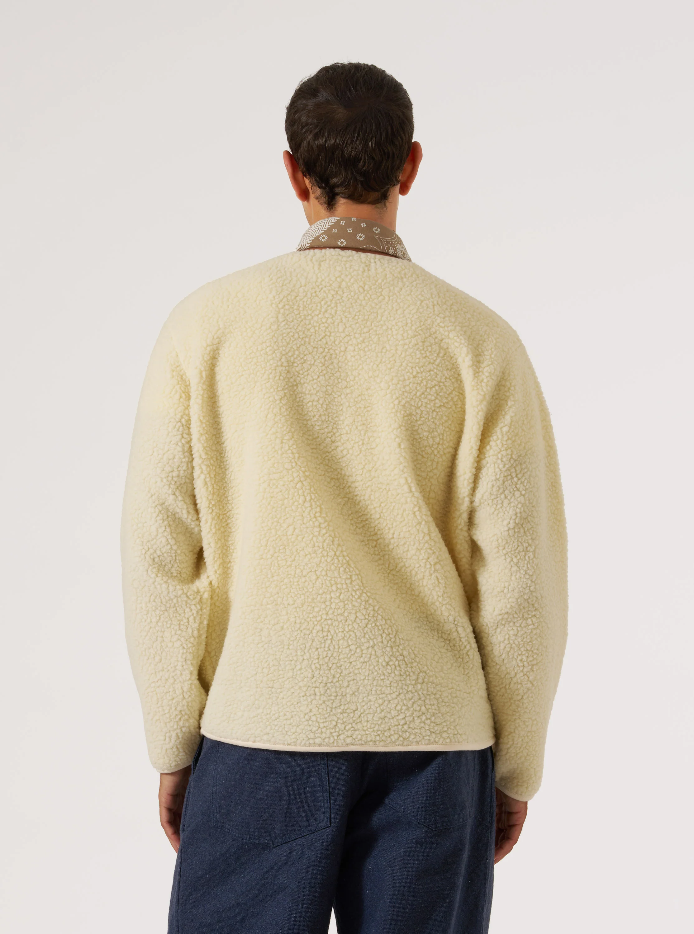 Ecru Galaxy Fleece Zip Liner Jacket - Image 3