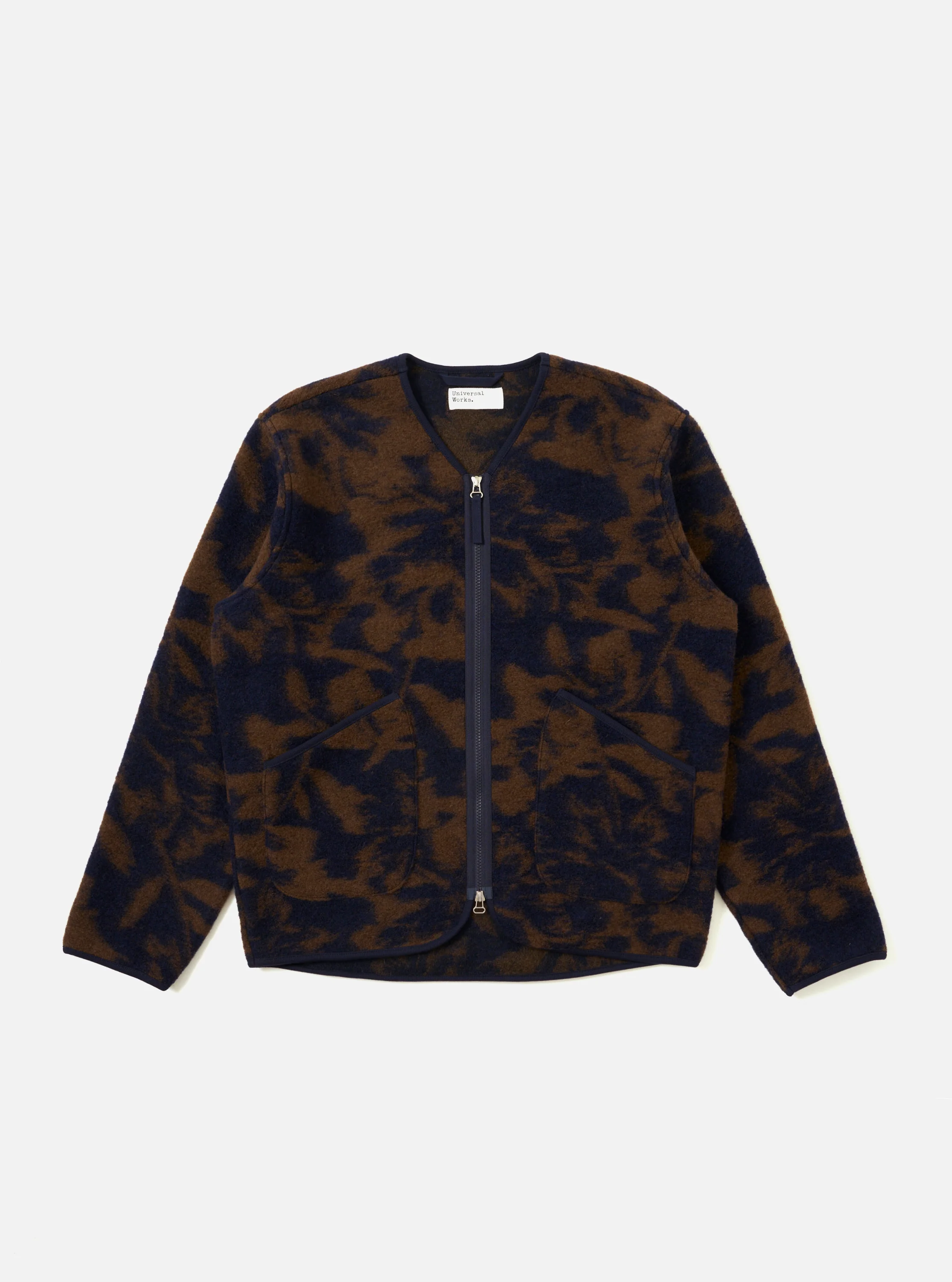 Navy/Brown Studio Fleece Zip Liner Jacket