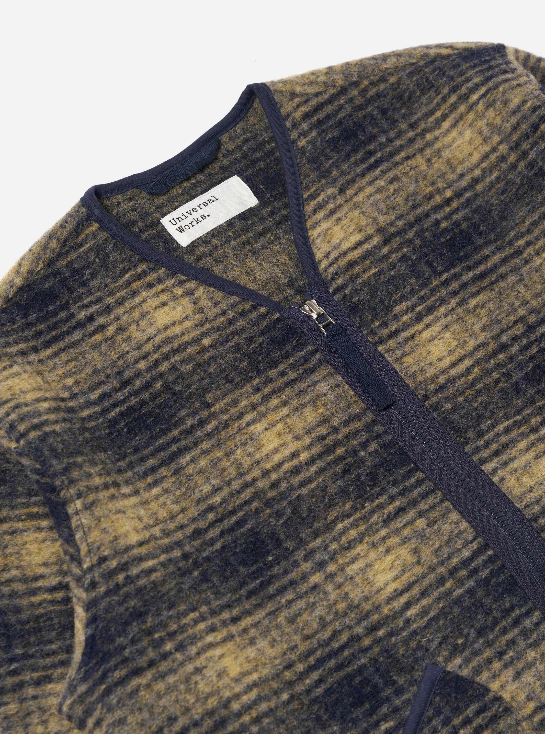 Navy Uist Fleece Zip Liner Jacket - Image 5
