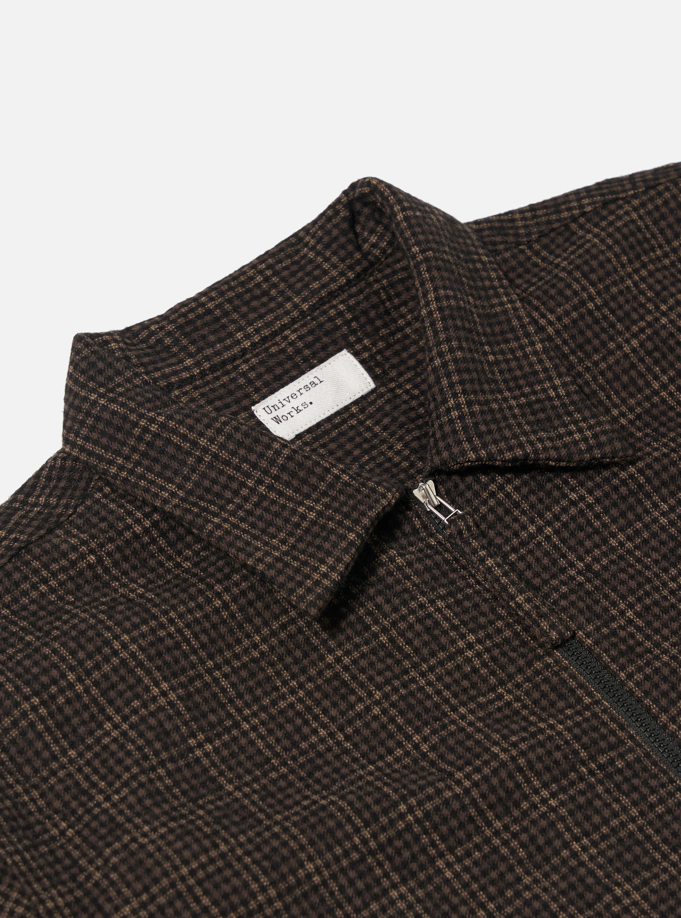 Brown Cedar Check Zip Shirt - Image 6