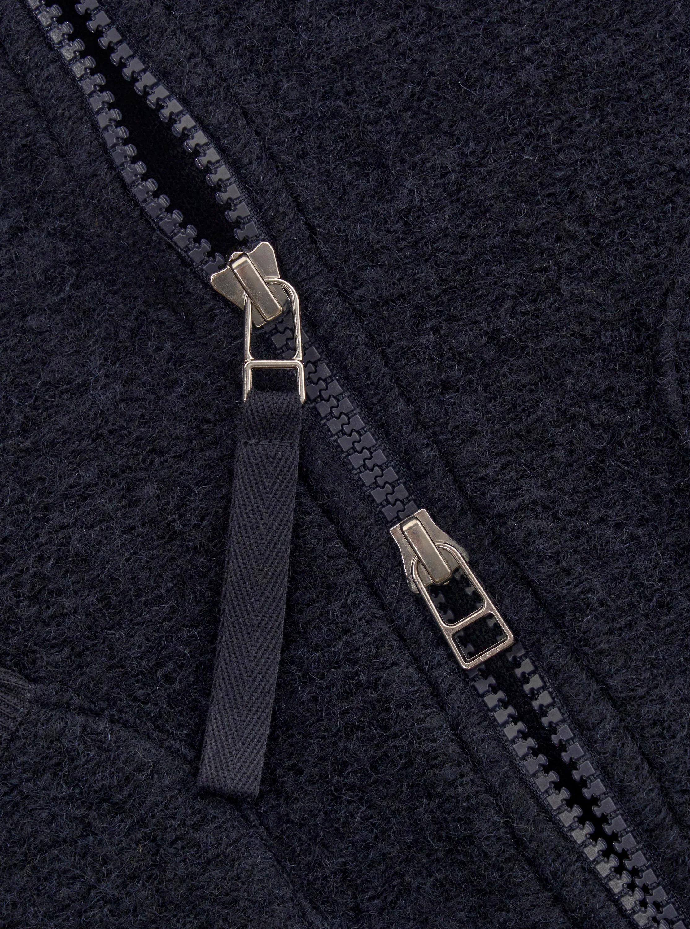 Navy Wool Fleece Zip Waistcoat - Image 7
