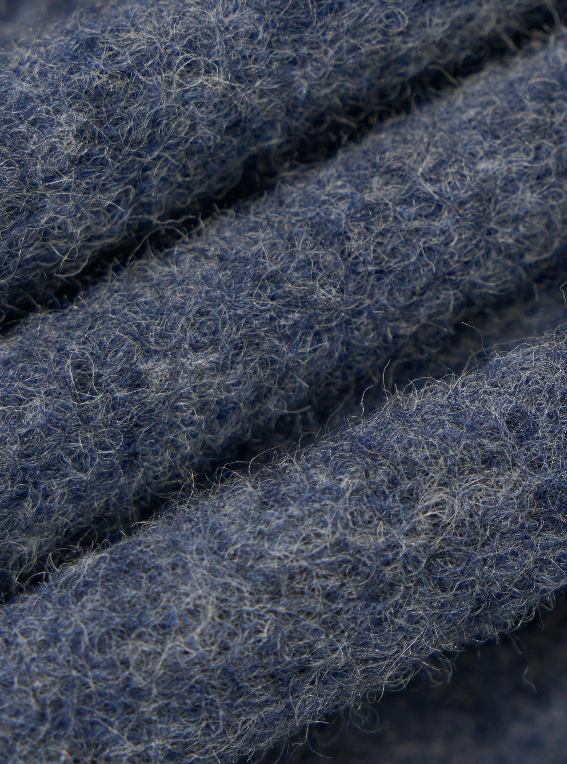 Slate Blue Wool Fleece Zip Waistcoat - Image 4