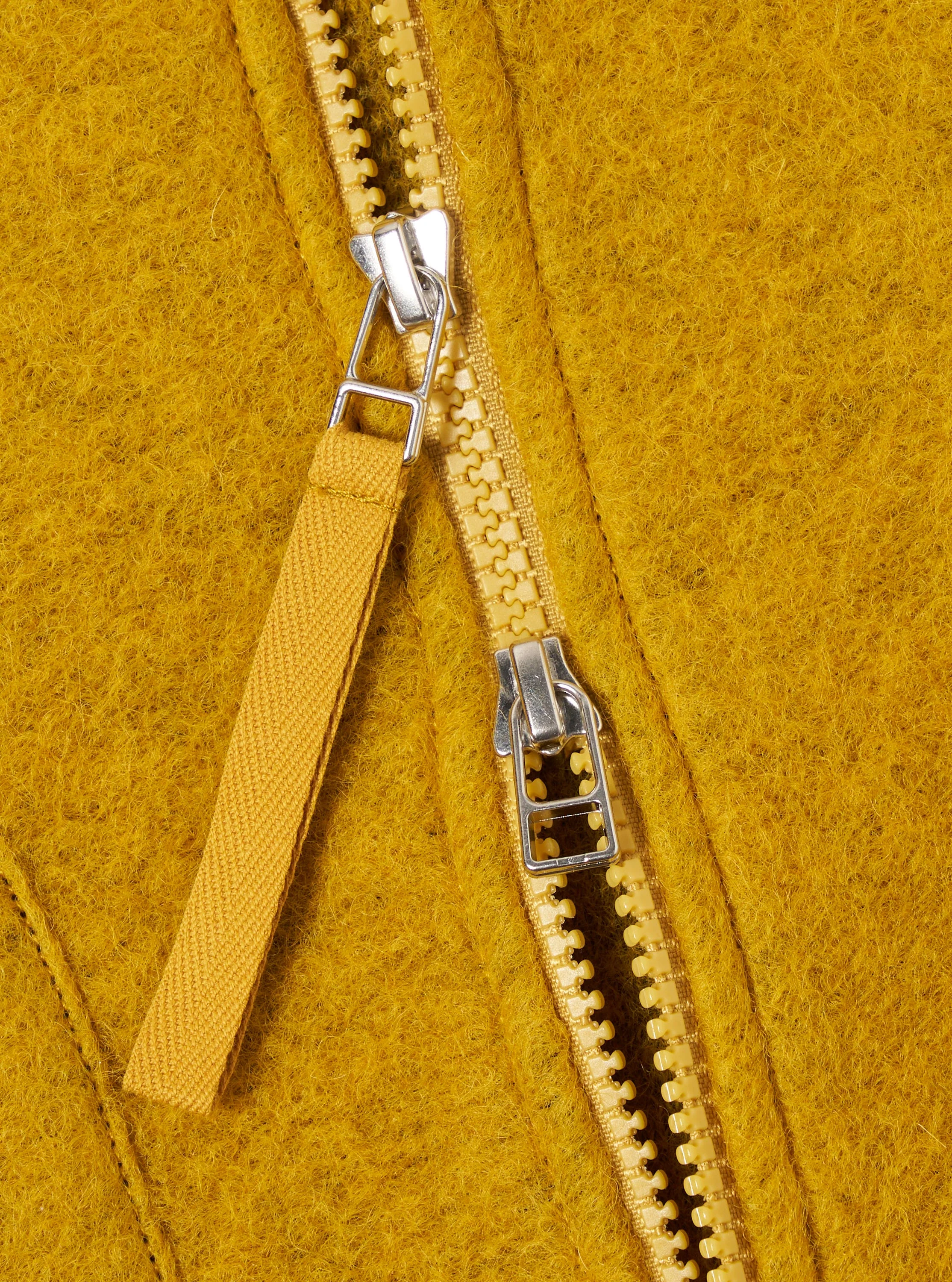Yellow Wool Fleece Zip Waistcoat - Image 7