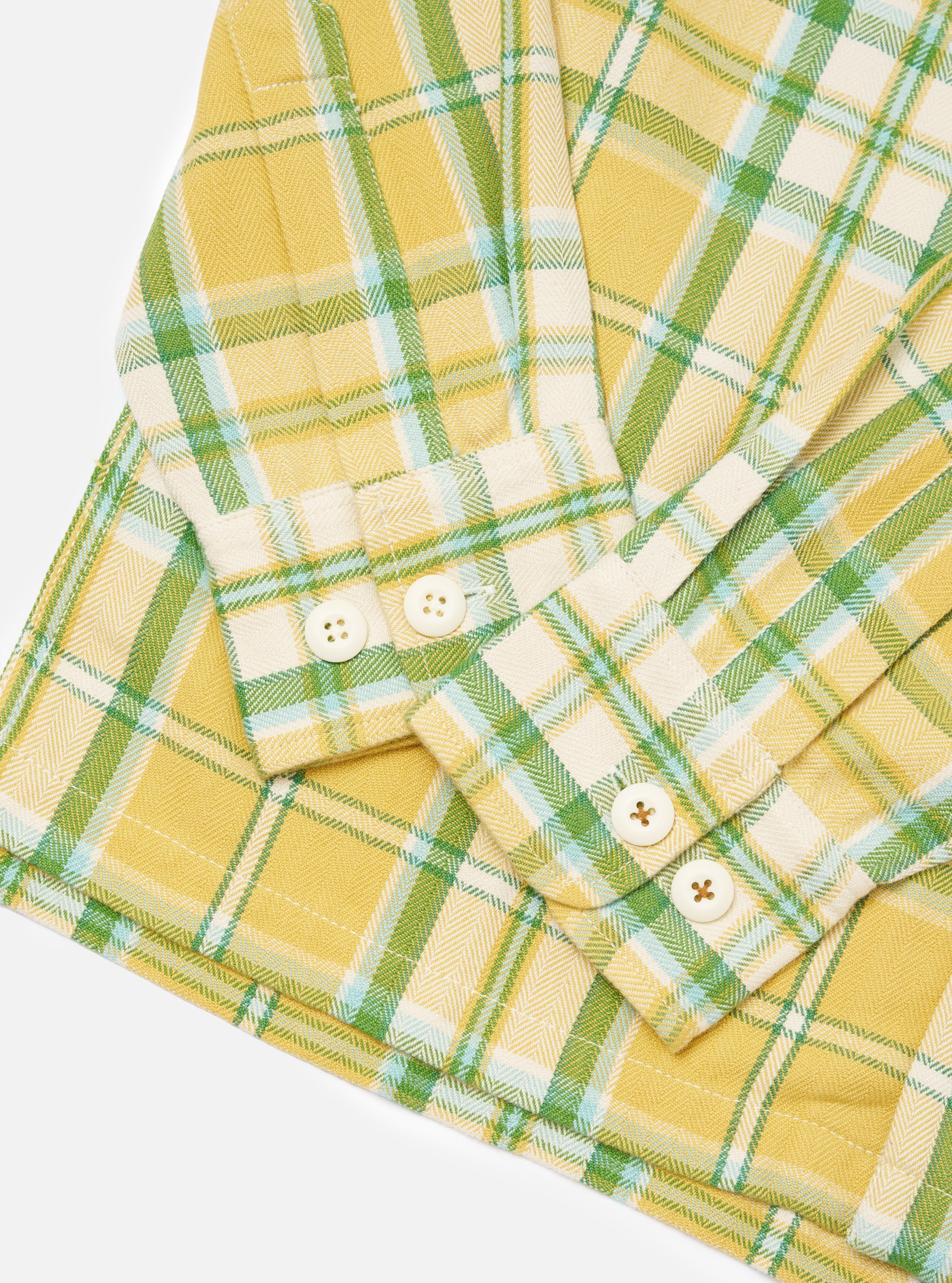 Yellow Faded Check Fatigue Shirt - Image 7